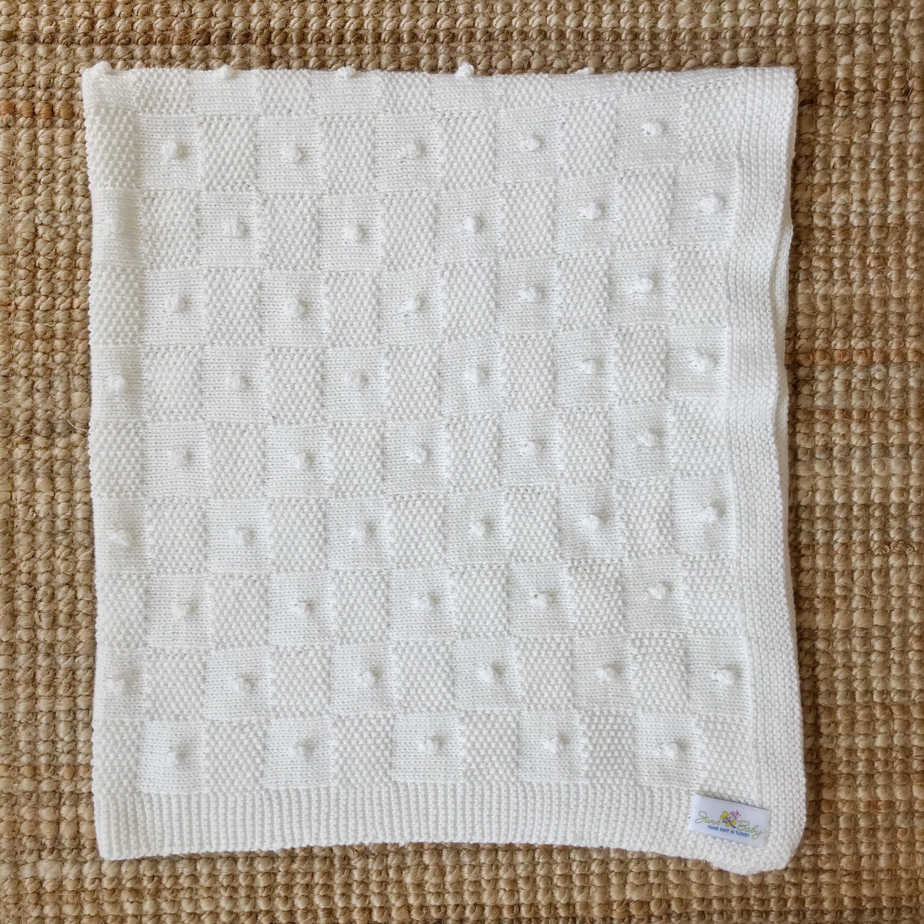Popcorn Knit Blanket - In Stock