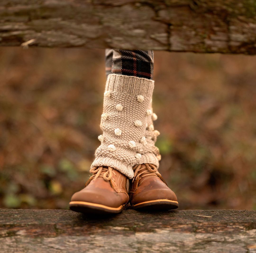 Popcorn Knit Leg Warmers