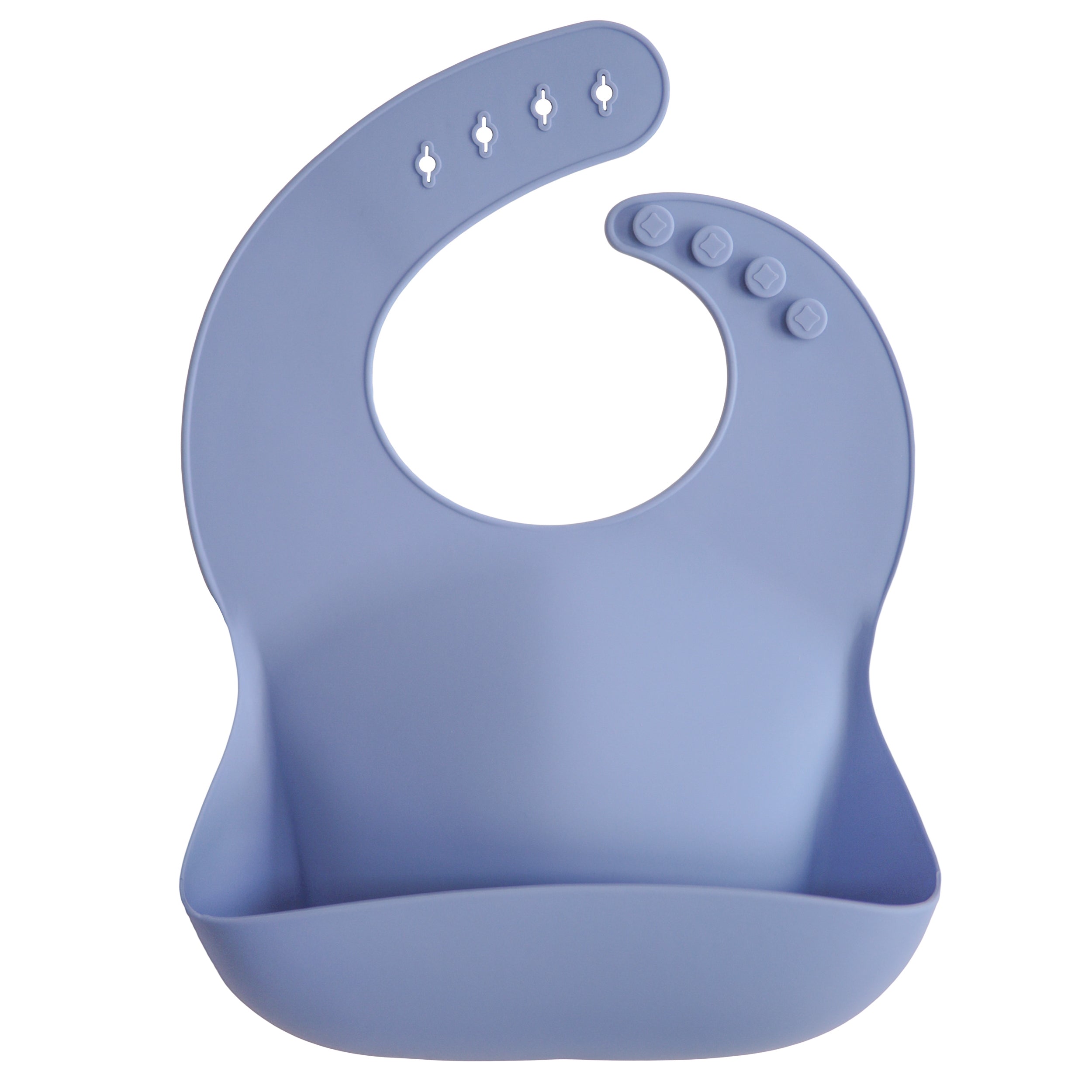 Silicone Baby Bib Silicone Bib Mushie Powder Blue  