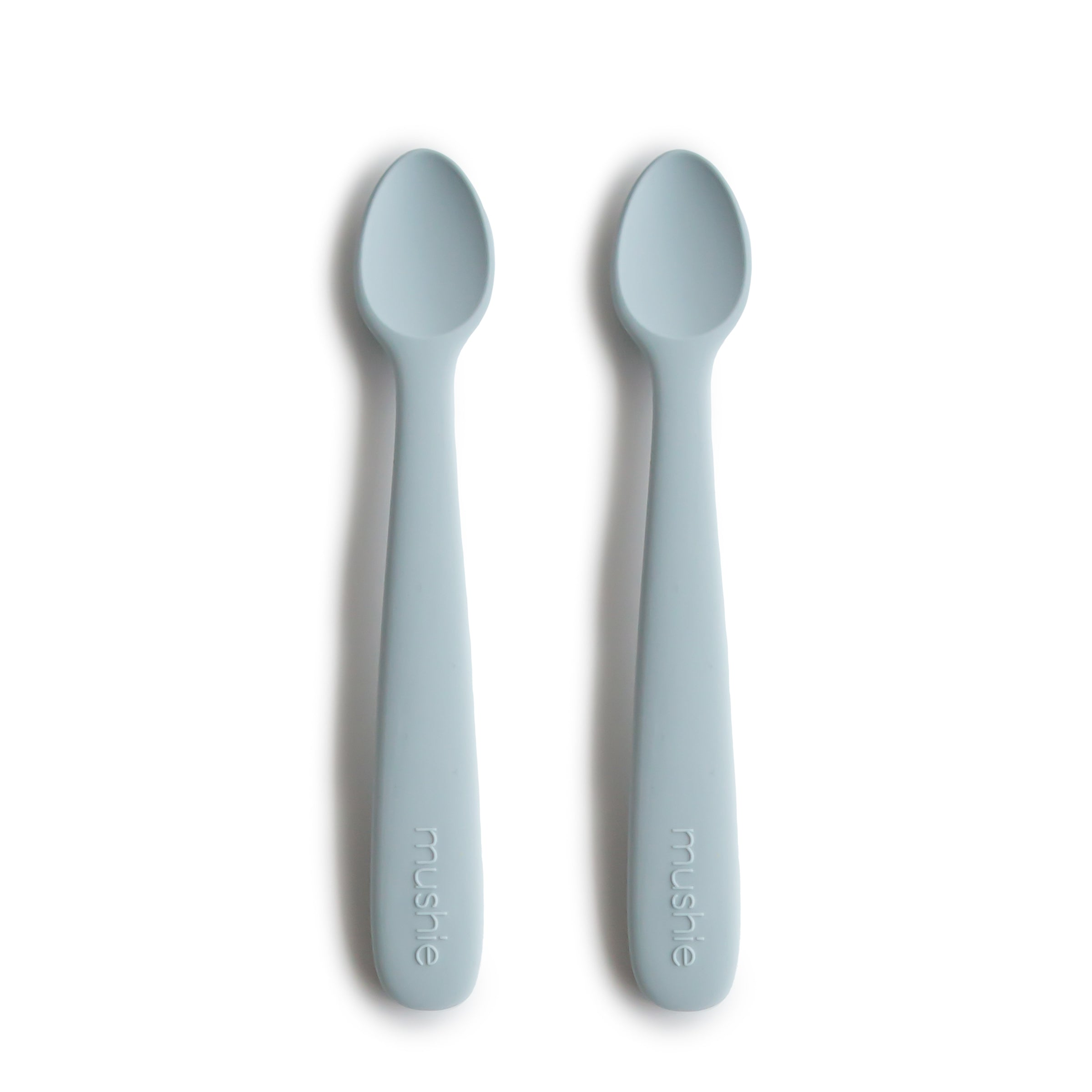 Silicone Feeding Spoons 2-Pack silicone tableware Mushie Powder Blue  