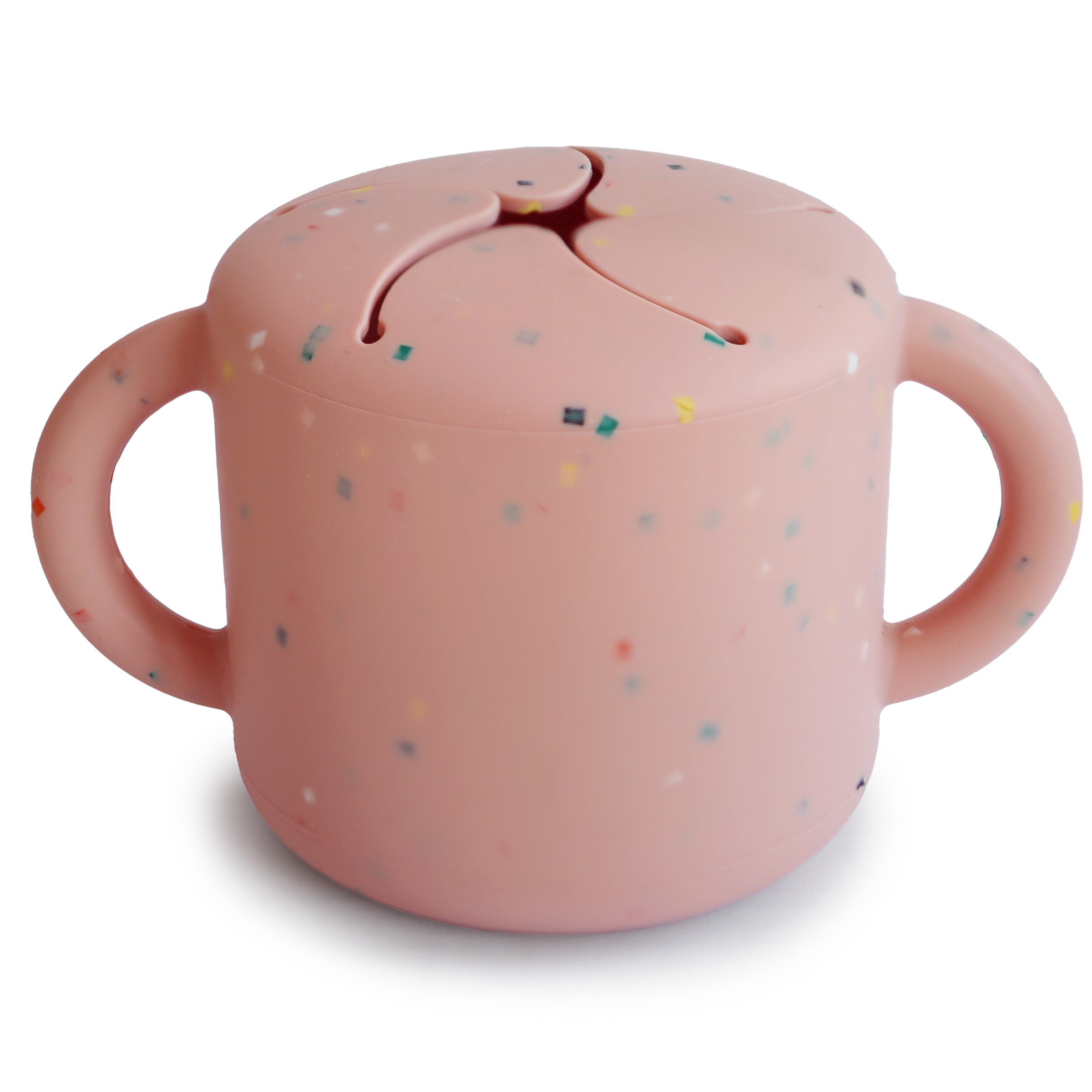 Snack Cup Snack Cup Mushie Powder Pink Confetti  