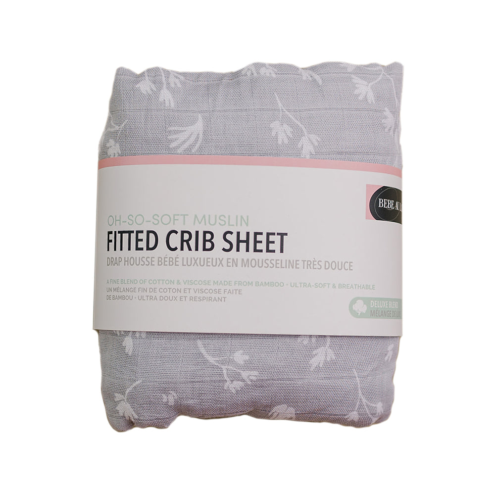 Prairie Oh So Soft Muslin Crib Sheet Crib Sheet Bebe au Lait   