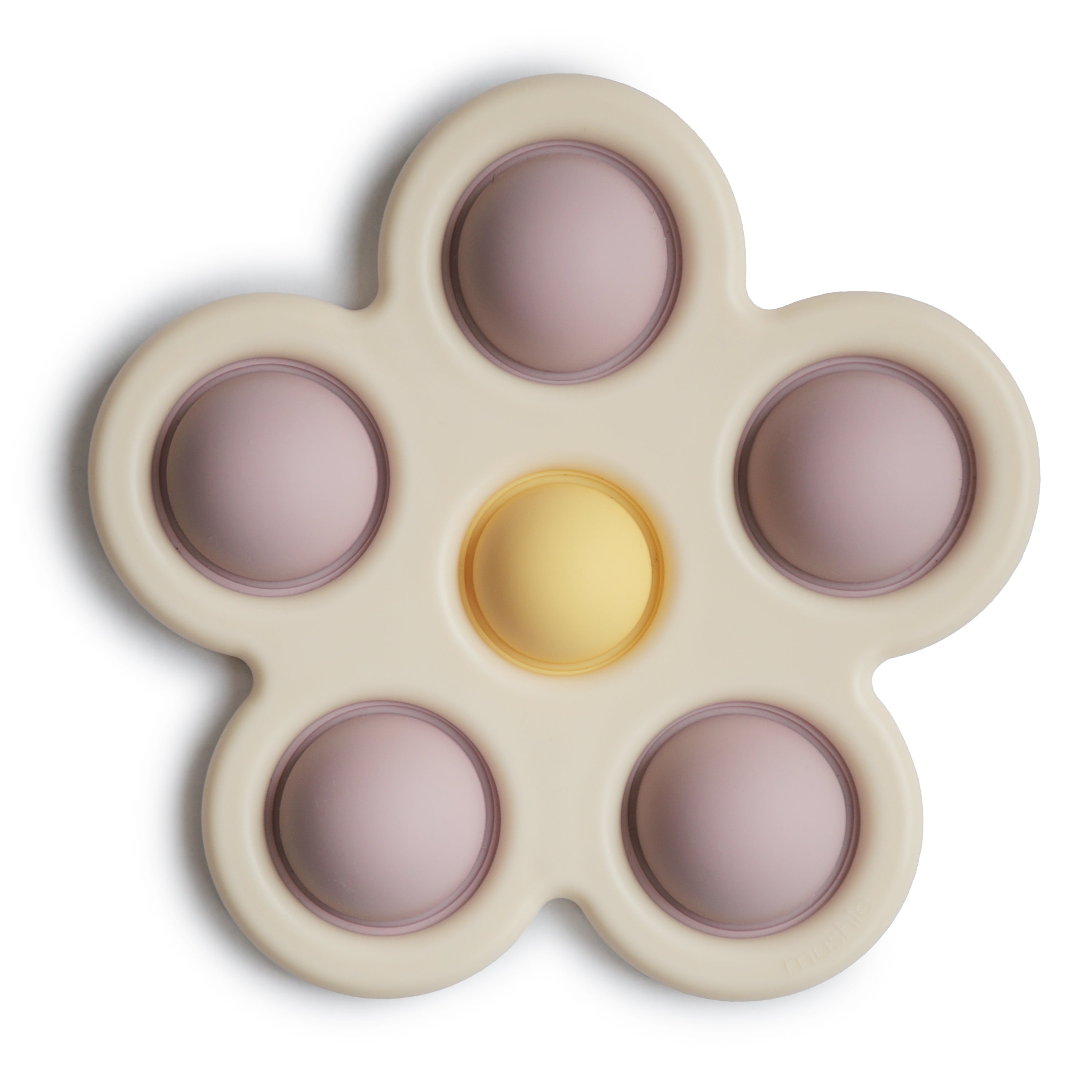 Flower Press Toy Press Toy Mushie Soft Lilac/Daffodil/Ivory  