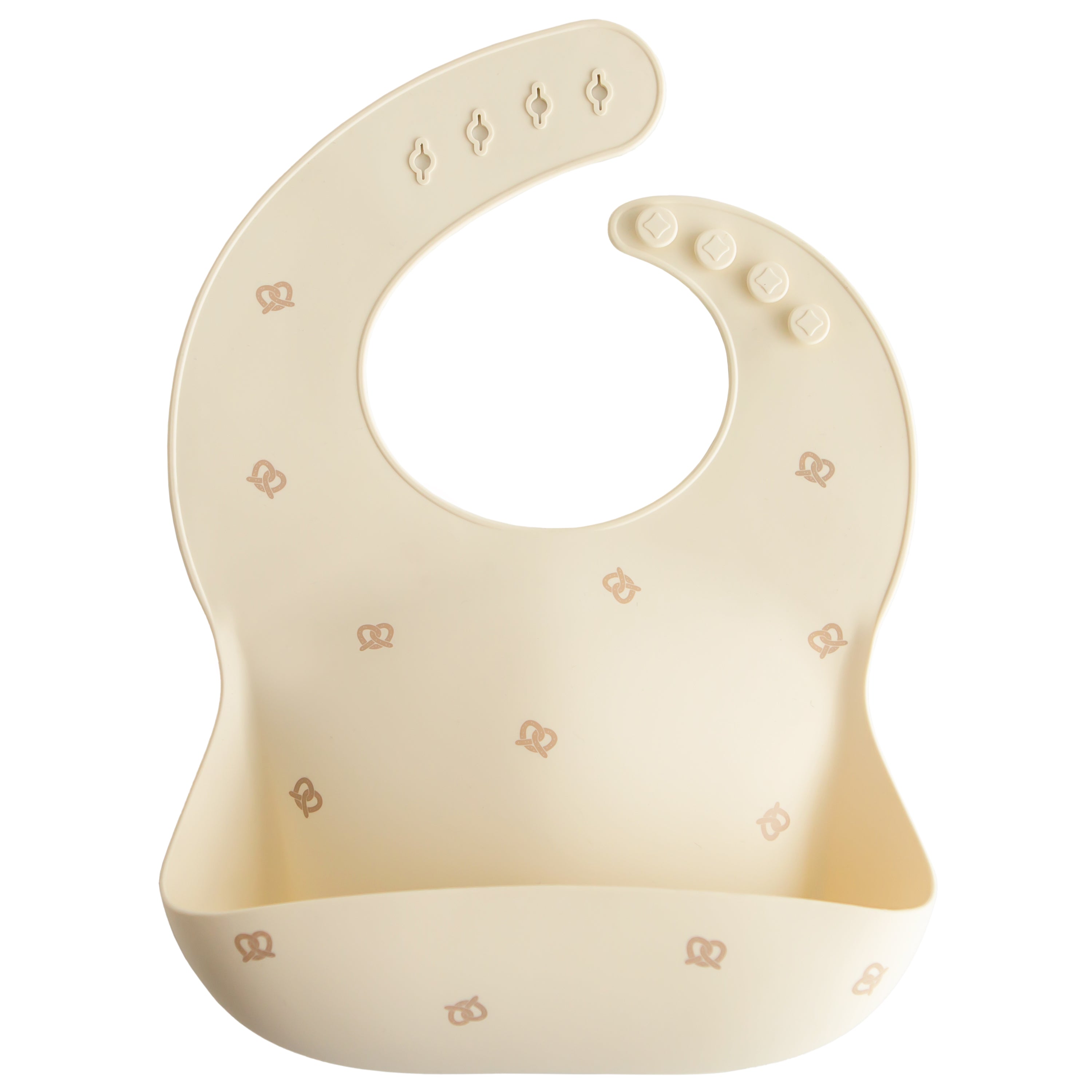 Silicone Baby Bib Silicone Bib Mushie Pretzel  