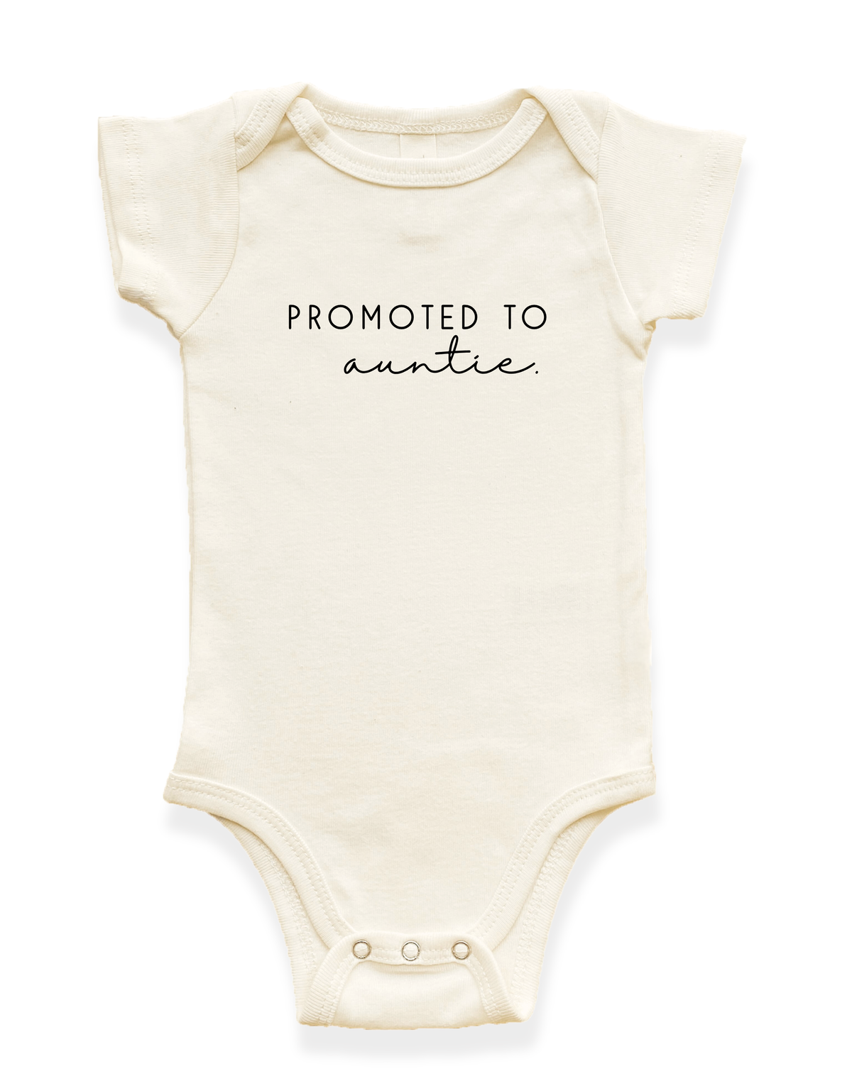 Promoted to Auntie Organic Baby Bodysuit
