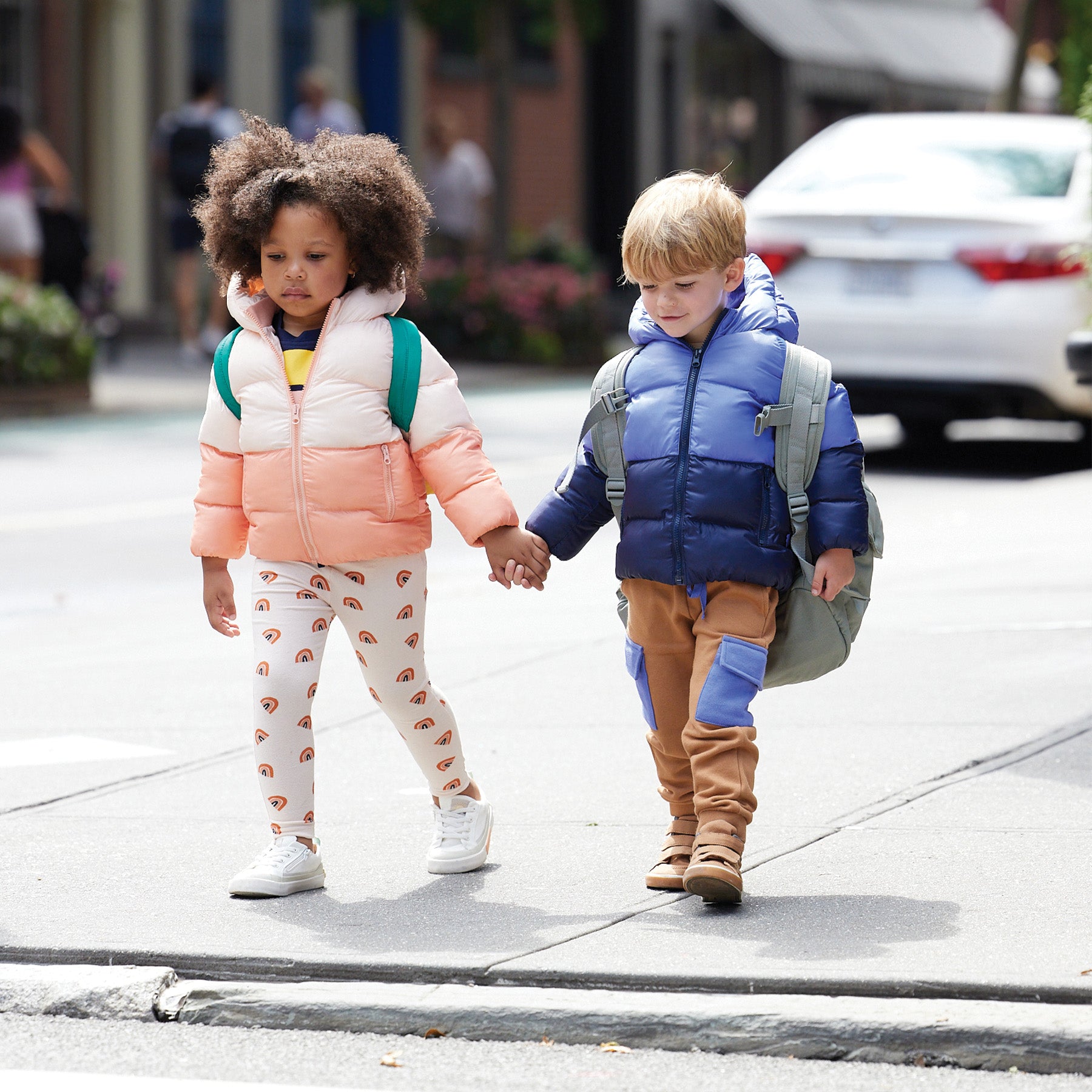 Colorblock Kid Puffer Jacket Jackets Mon Coeur   