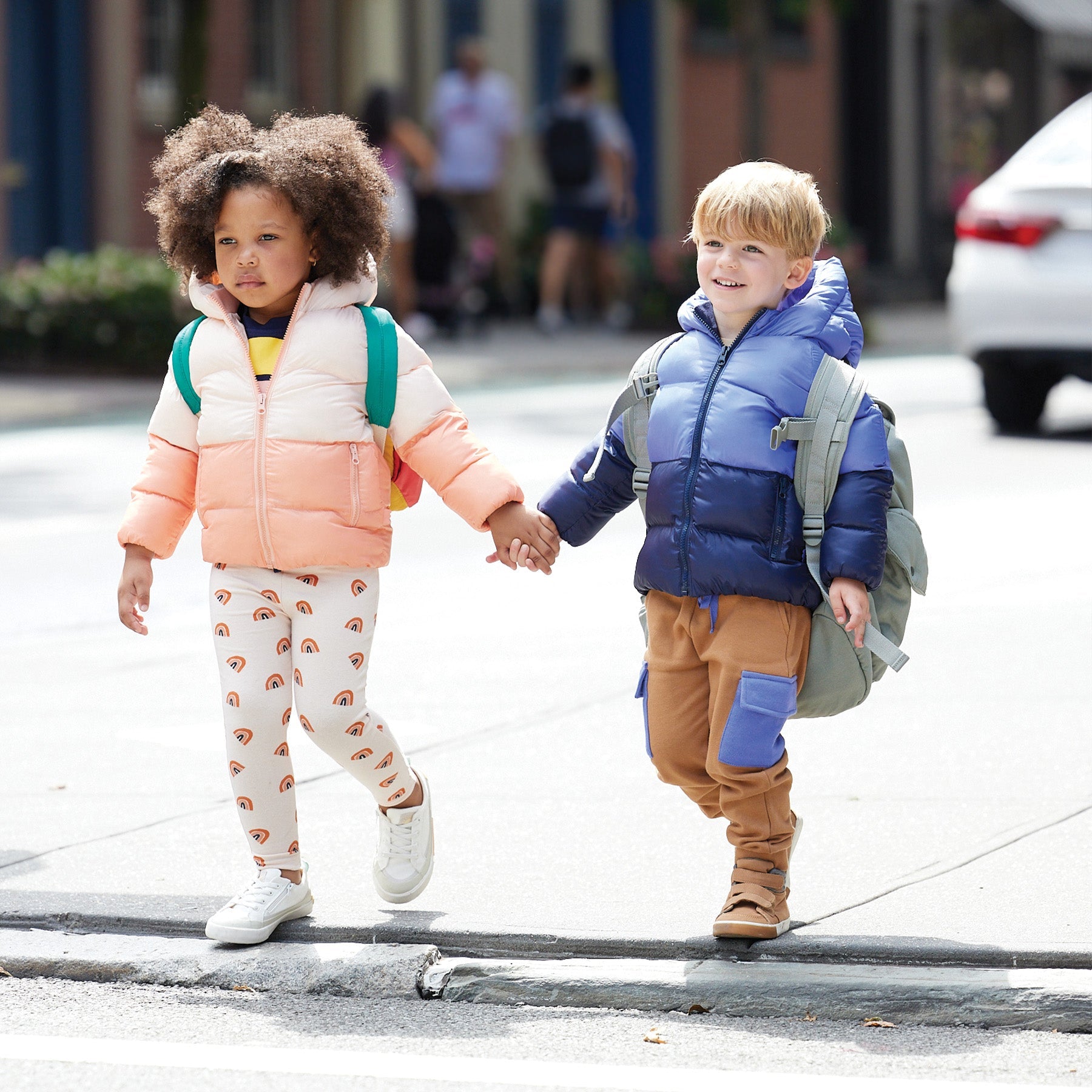 Colorblock Kid Puffer Jacket Jackets Mon Coeur   