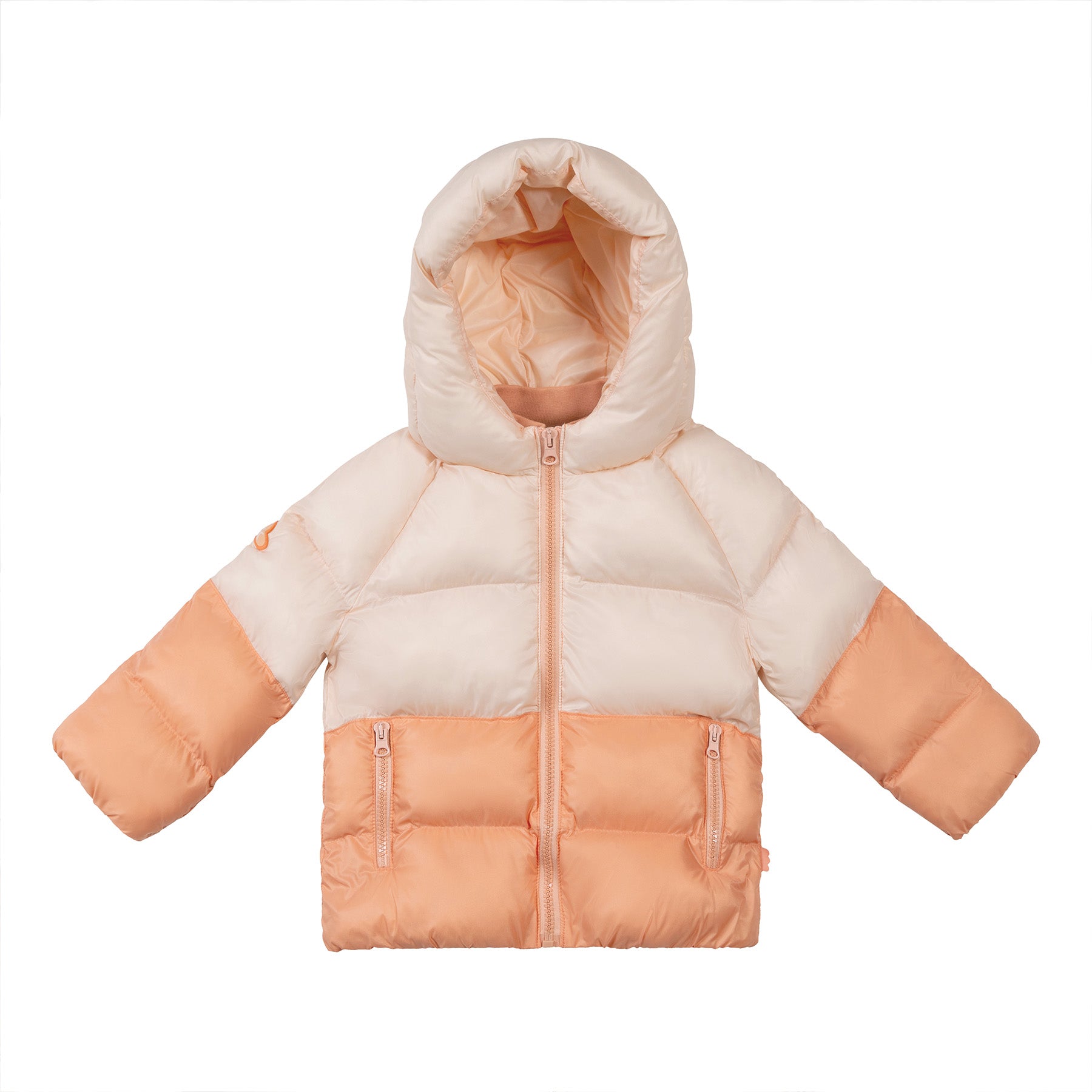 Colorblock Kid Puffer Jacket Jackets Mon Coeur SOFT PINK/Terracoral 02Y 