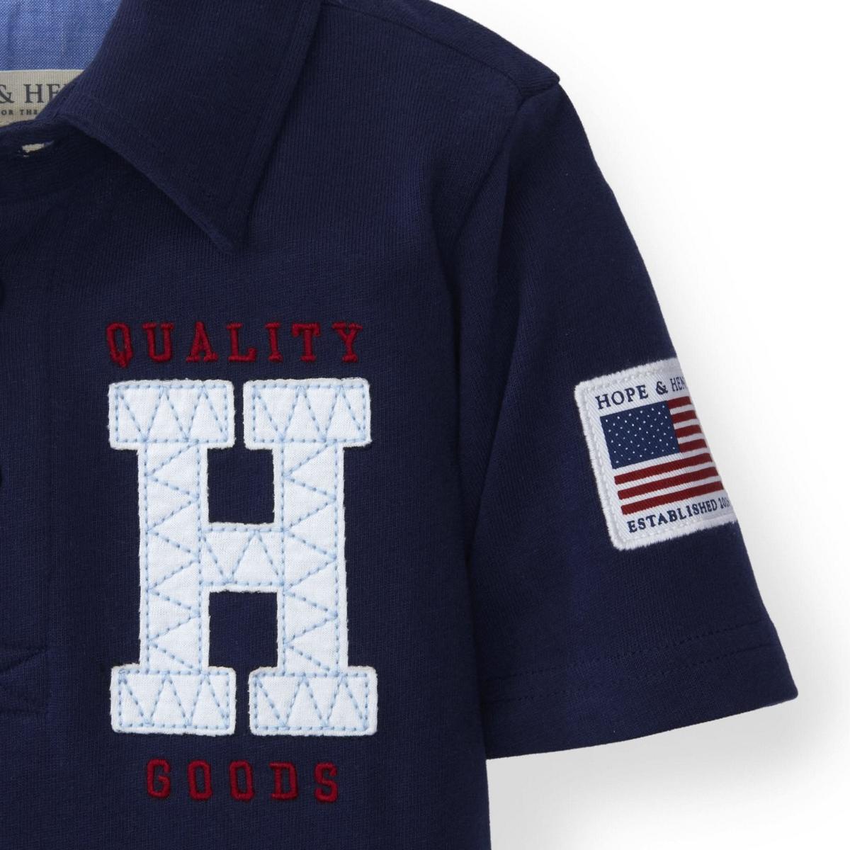 Athletic Jersey Polo - Navy Logo
