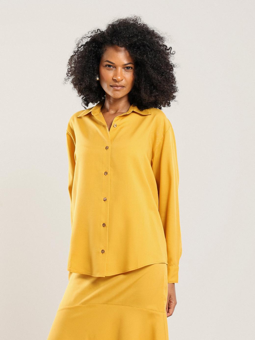 Tencel Button Up - Honey
