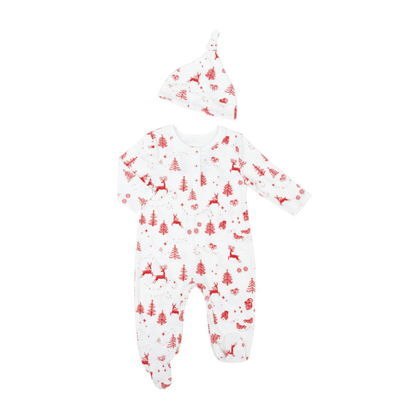 Baby Onesie & Hat - Nordic Winter