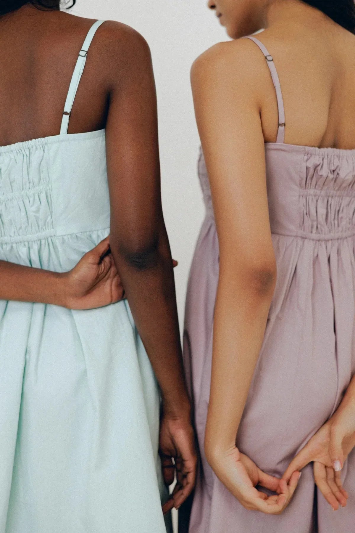 Ruched Strappy Dress - Poplin Pink