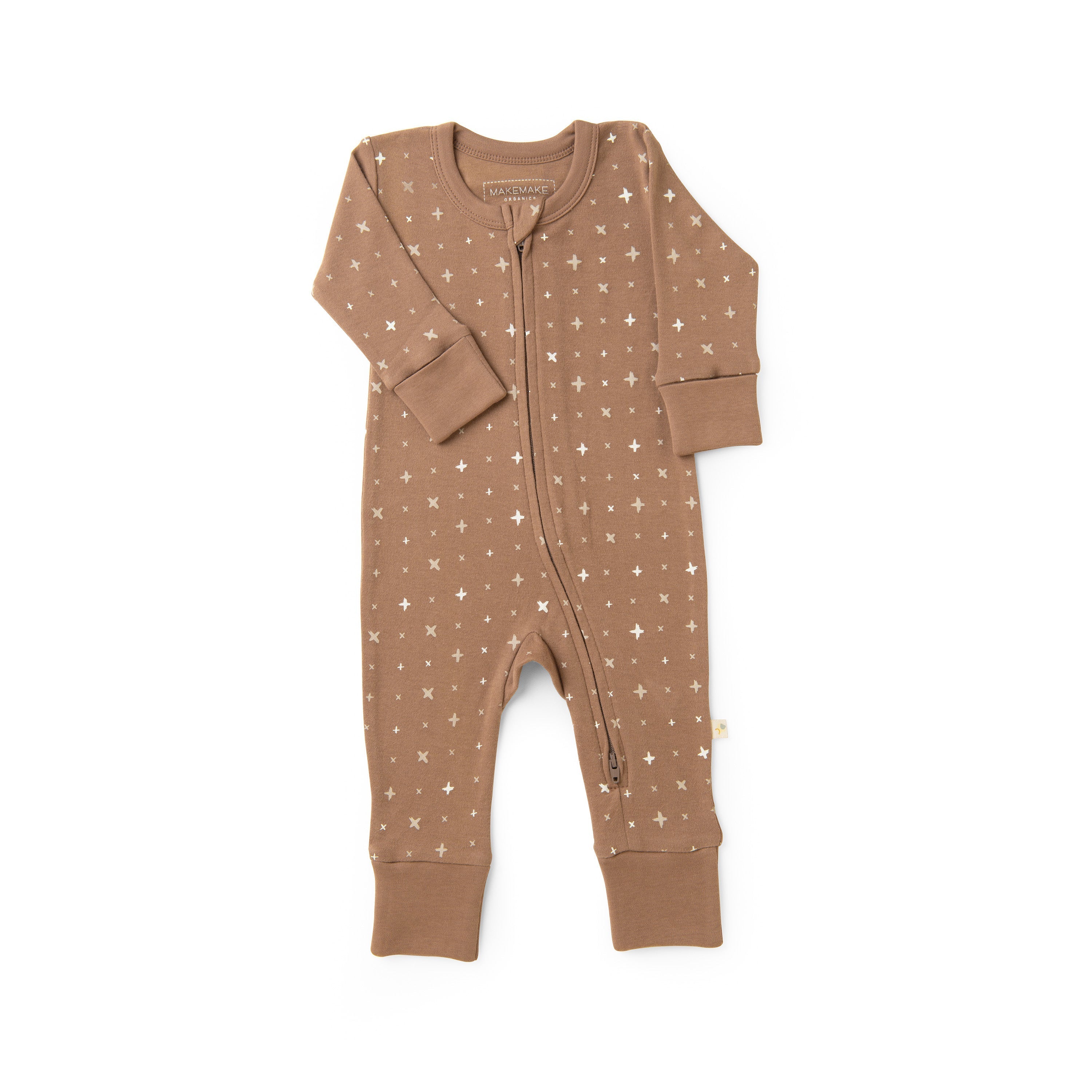 Organic Baby 2-Way Zip Romper - Sparkle Zippered Romper Makemake Organics   