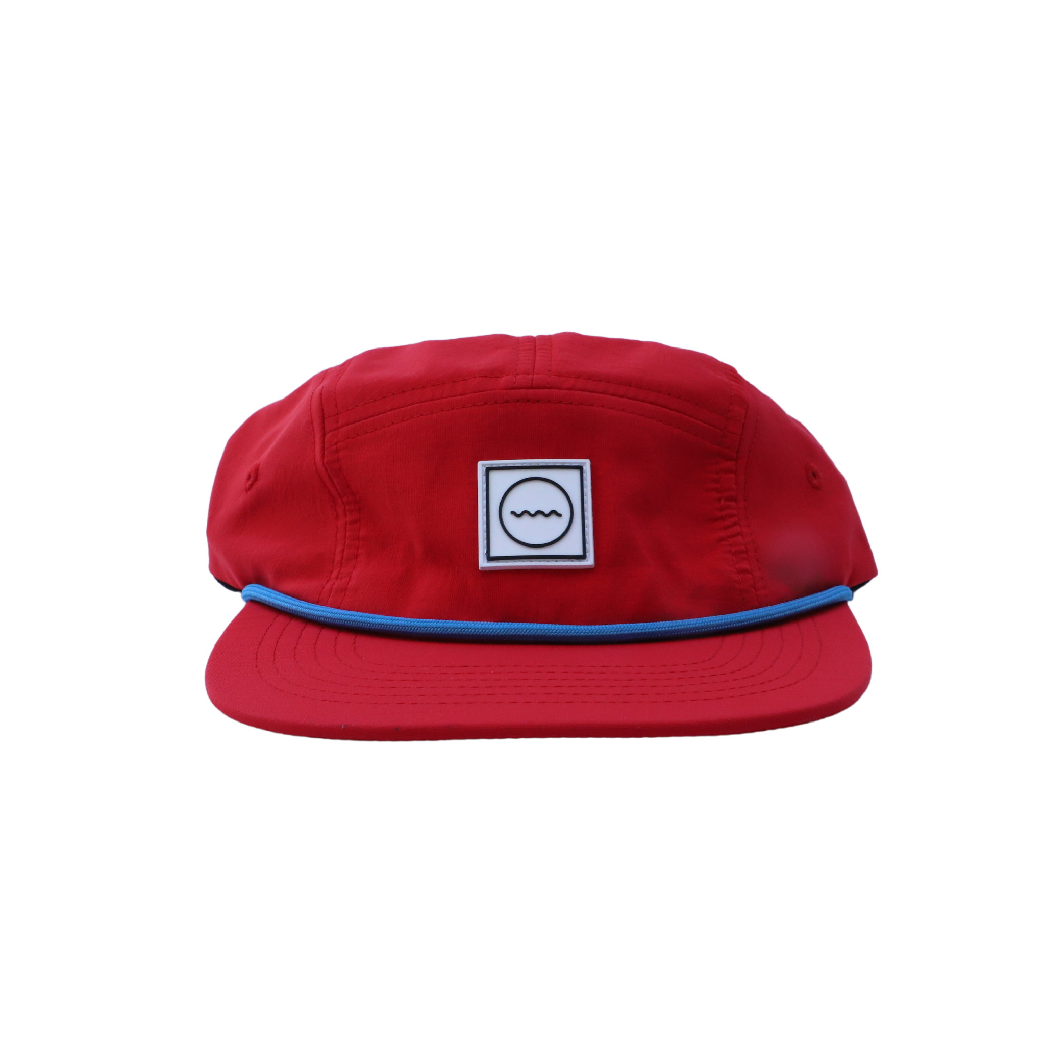 Nylon Five-Panel Hat in Red