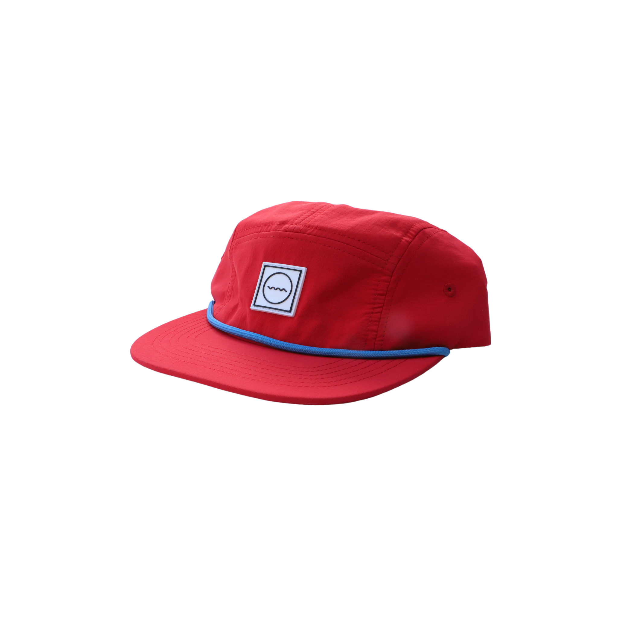 Nylon Five-Panel Hat in Red