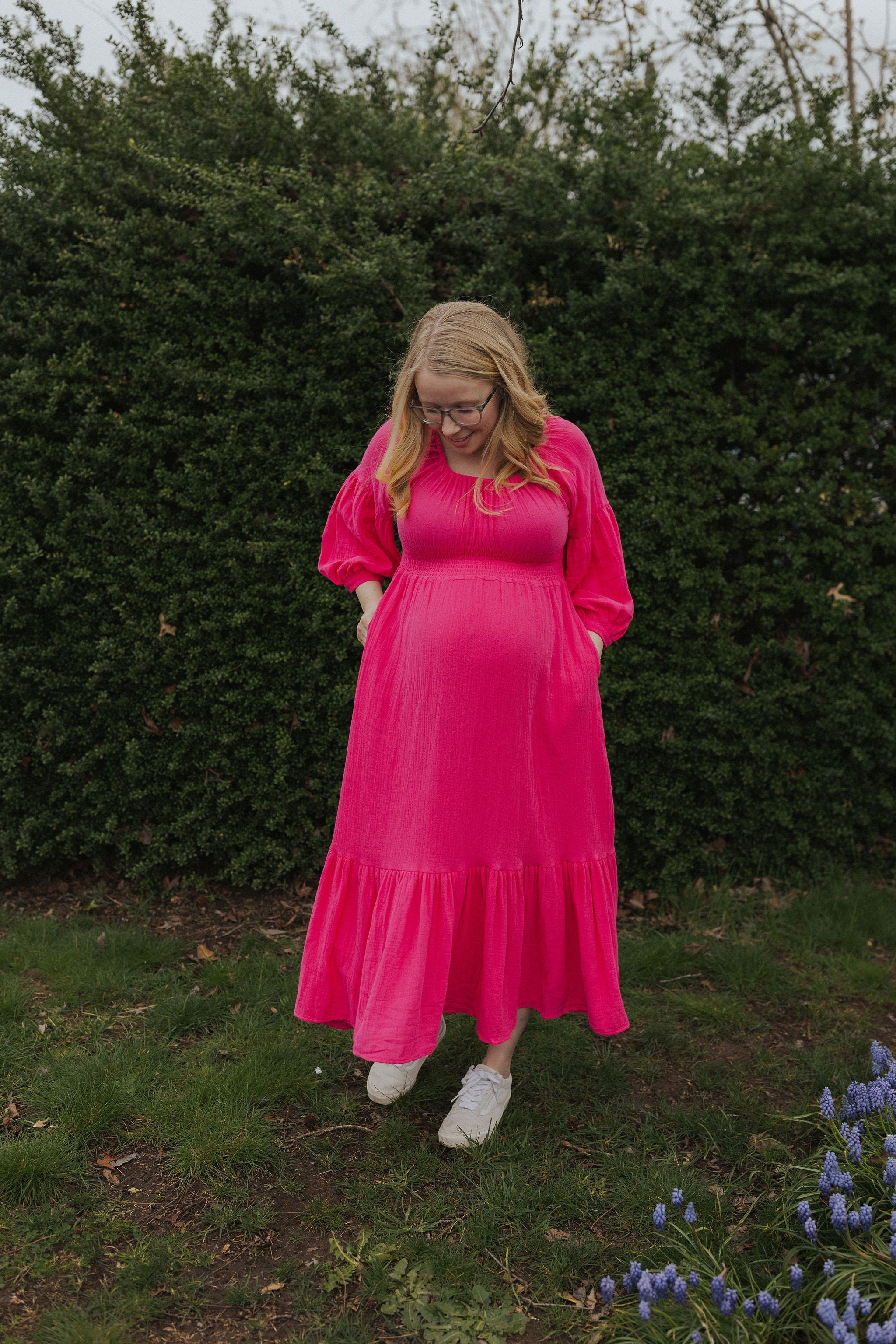 Eliza Maternity and Nursing Dress - Pink