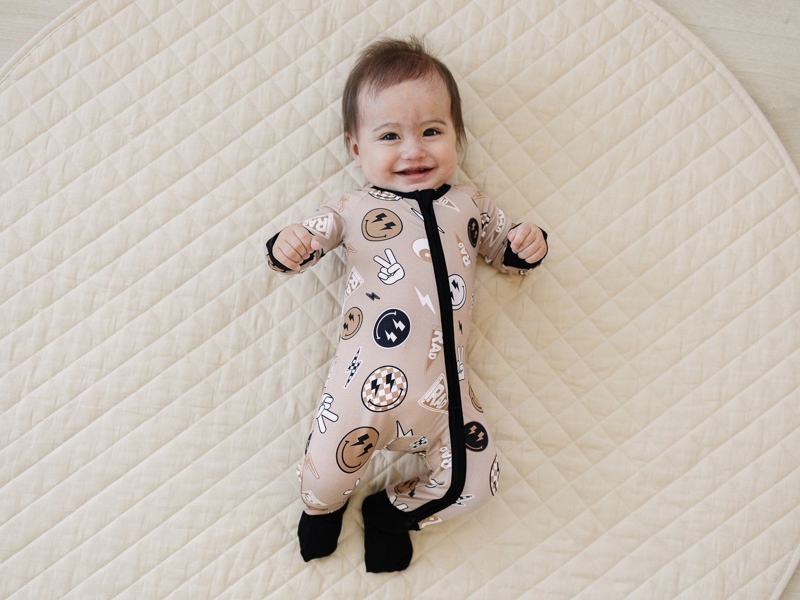 Bamboo Zip Romper | Latte Rad Vibes