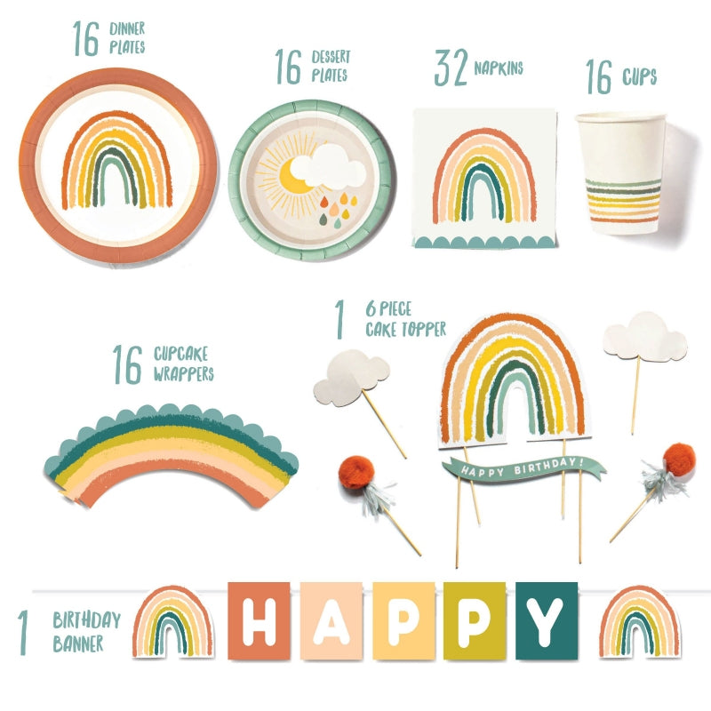 Little Rainbow - Birthday Party Supplies in a Box