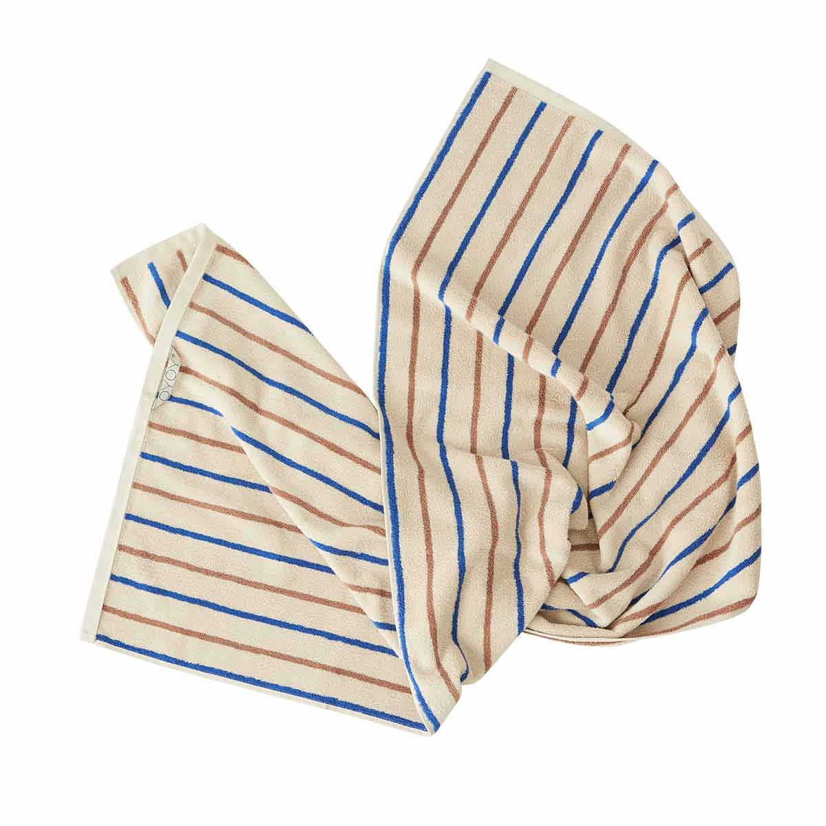 Raita Towel - Medium - Caramel / Optic Blue