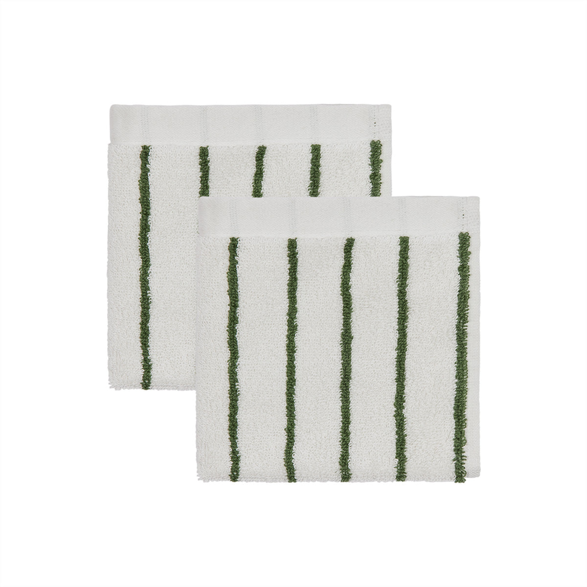 Raita Wash Cloth - Pack of 2 - Green/Offwhite