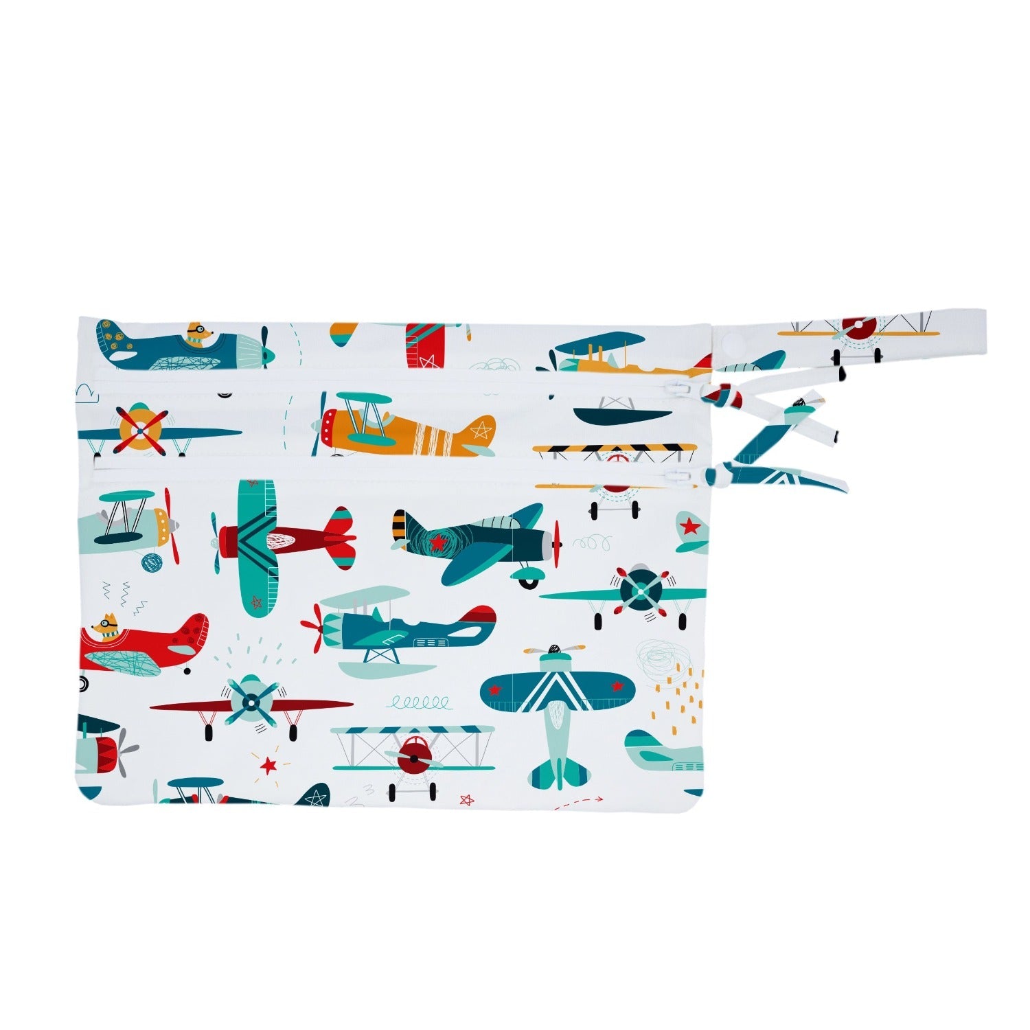 Retro Airplanes - Waterproof Wet Bag (For mealtime, on-the-go, and more!)  BapronBaby   