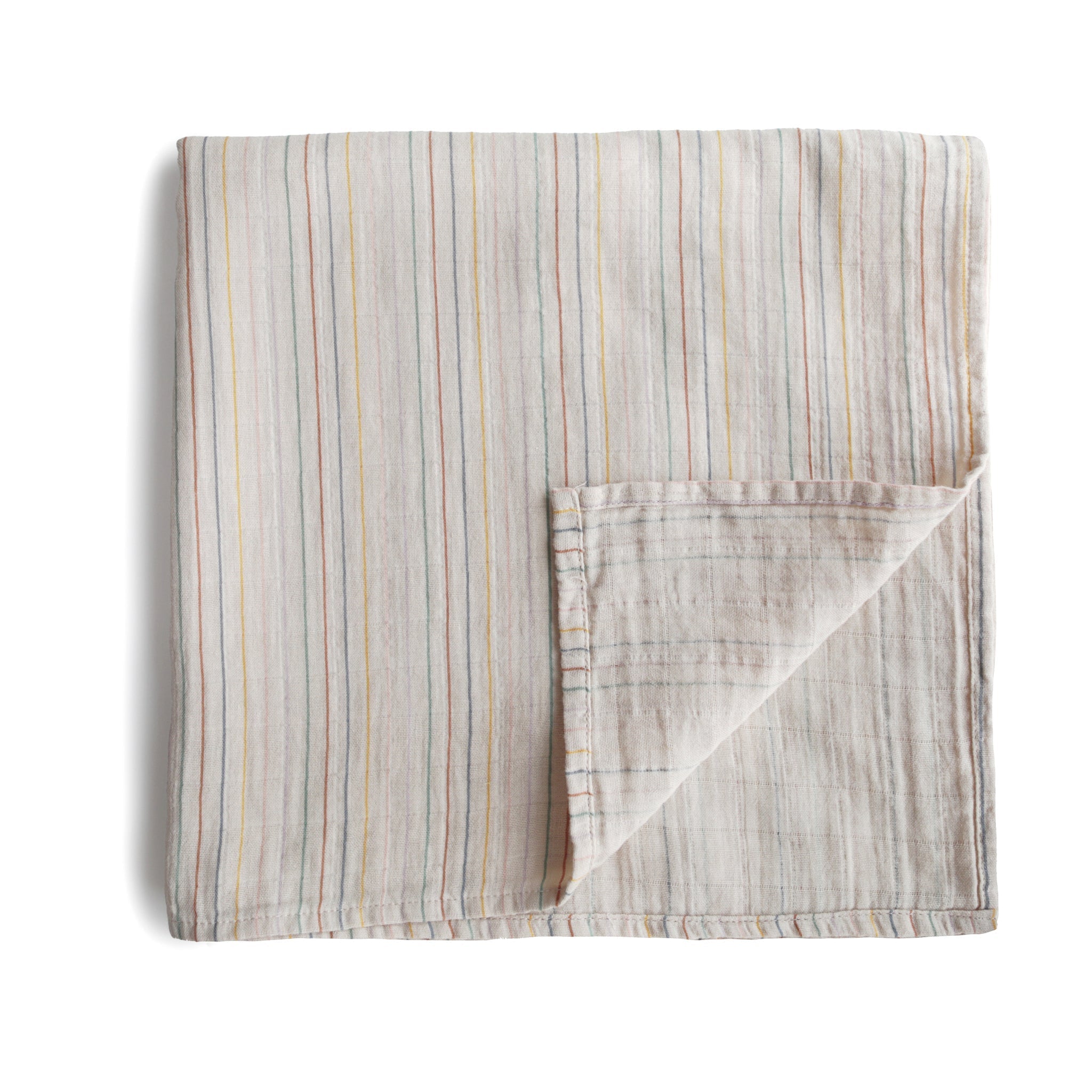 Organic Cotton Muslin Swaddle Blanket Swaddle Mushie Retro Stripes  