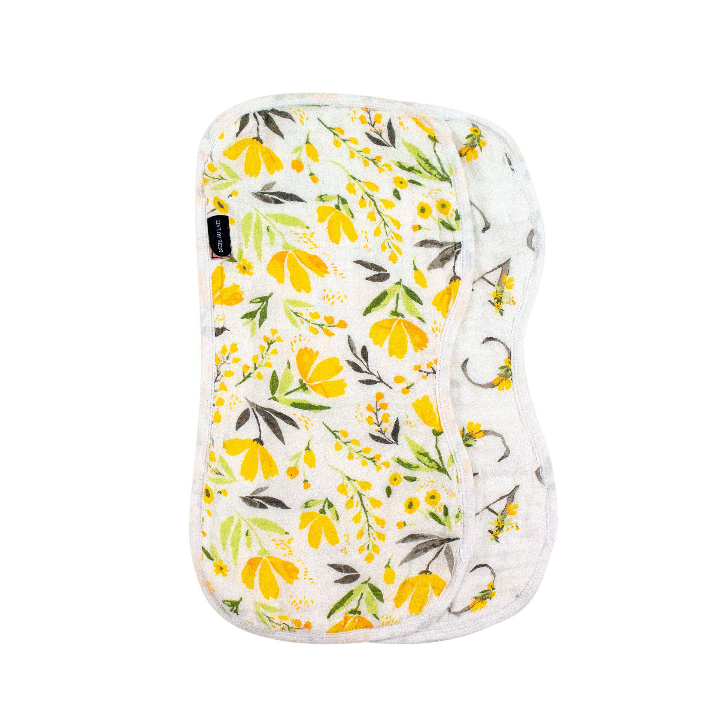 Royal Garden + Floral Alphabet Oh So Soft Muslin Burp Cloths Burp Cloths Bebe au Lait   