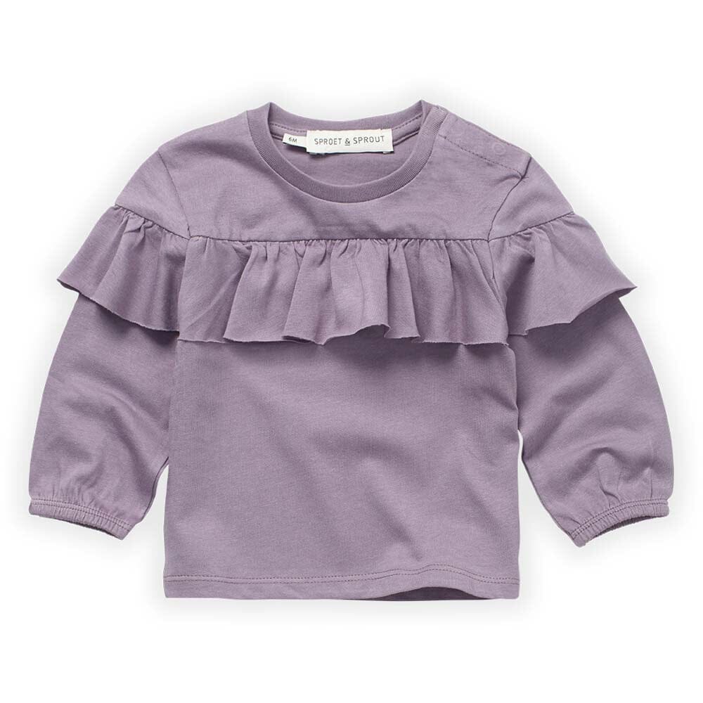 Ruffle Tee Shirt - Ice Purple