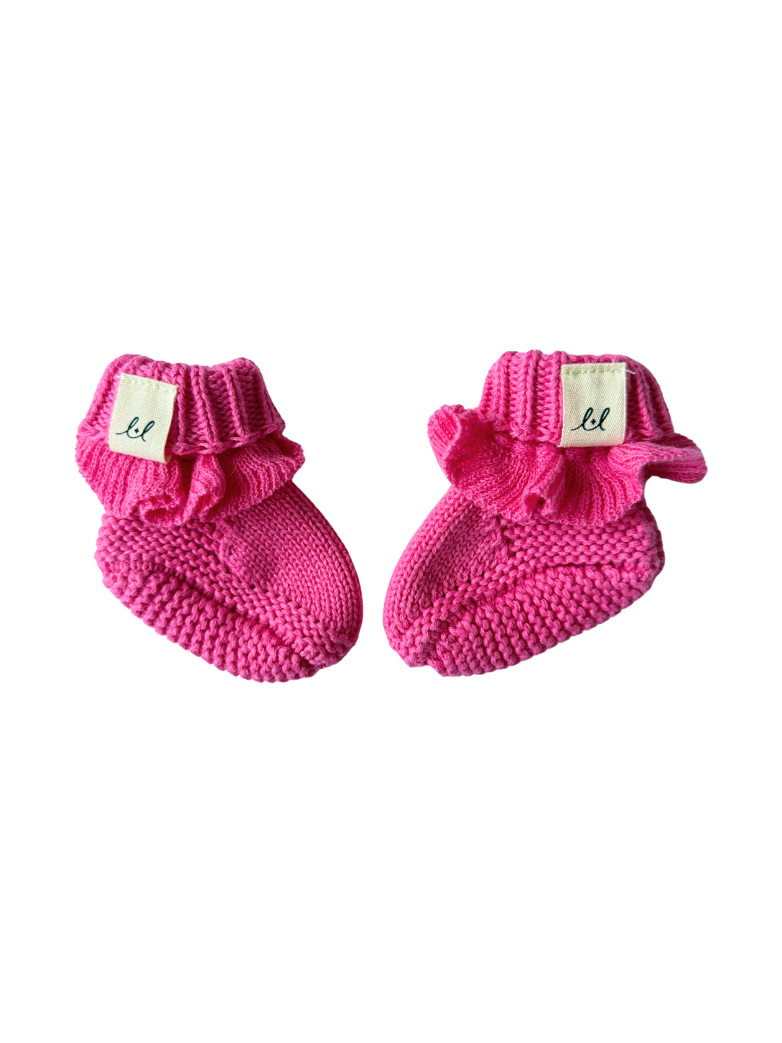 Classic Ruffle Booties - Peony Pink
