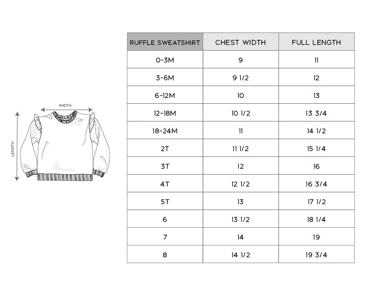 Girl's Ruffle Sweatshirt