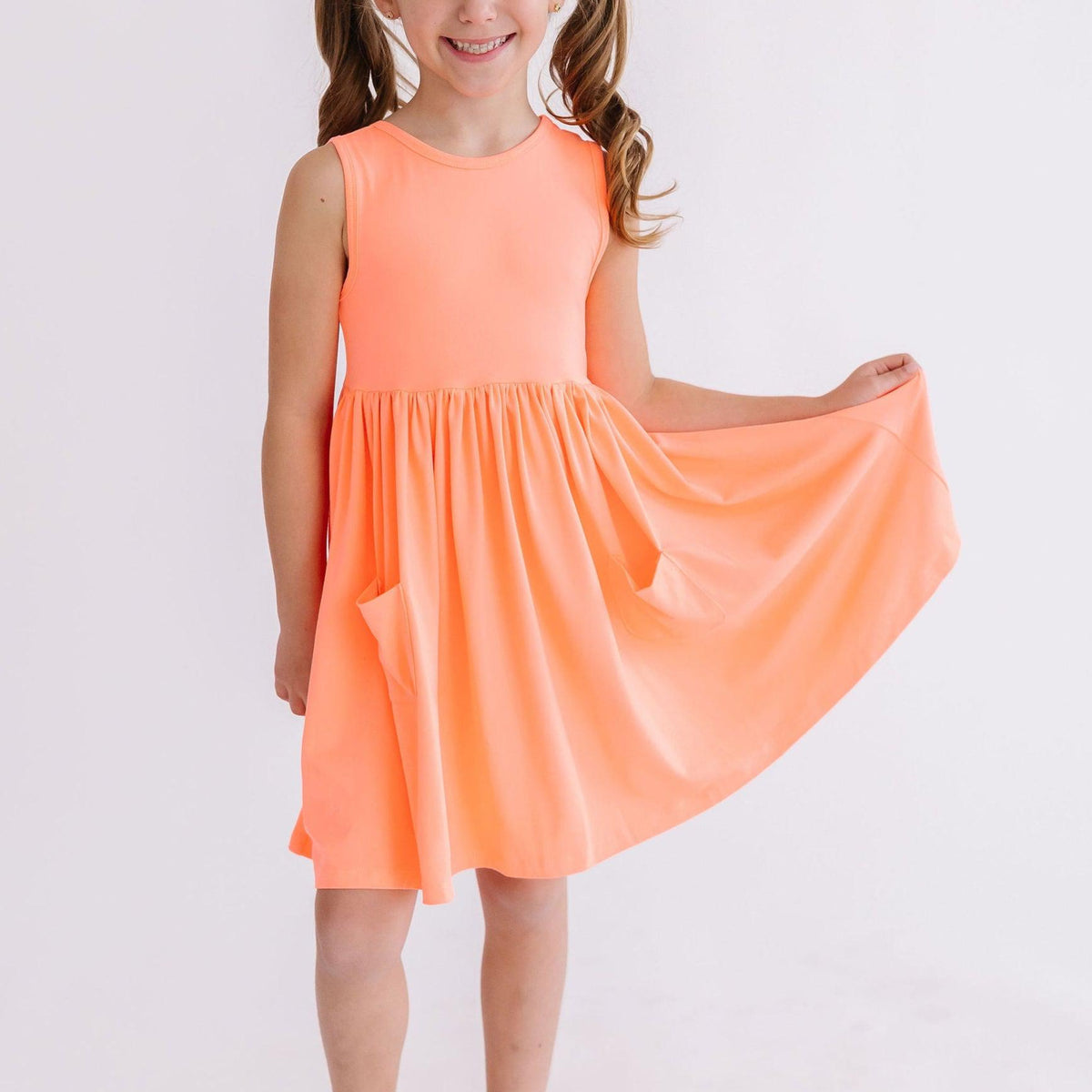 neon orange tank dress Greatest of Times Tank Dress
