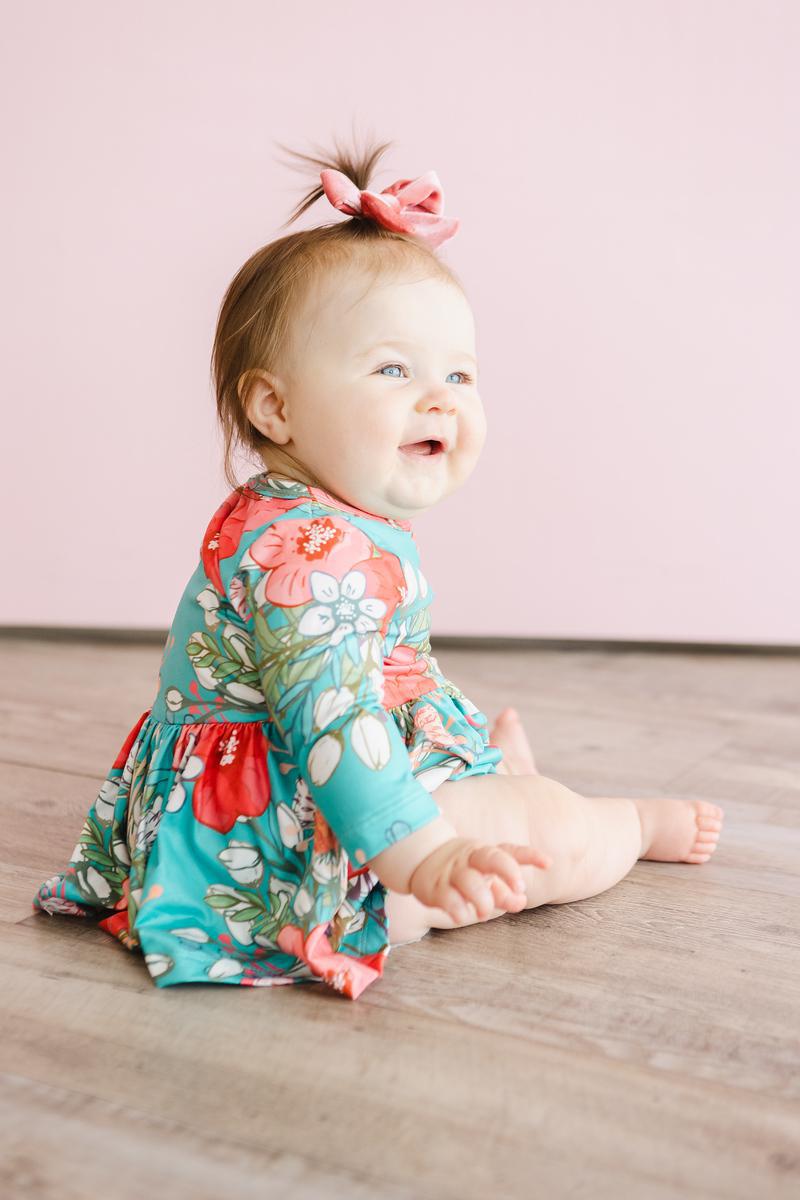 SALE After the Rain 3/4 Sleeve Twirl Bodysuit