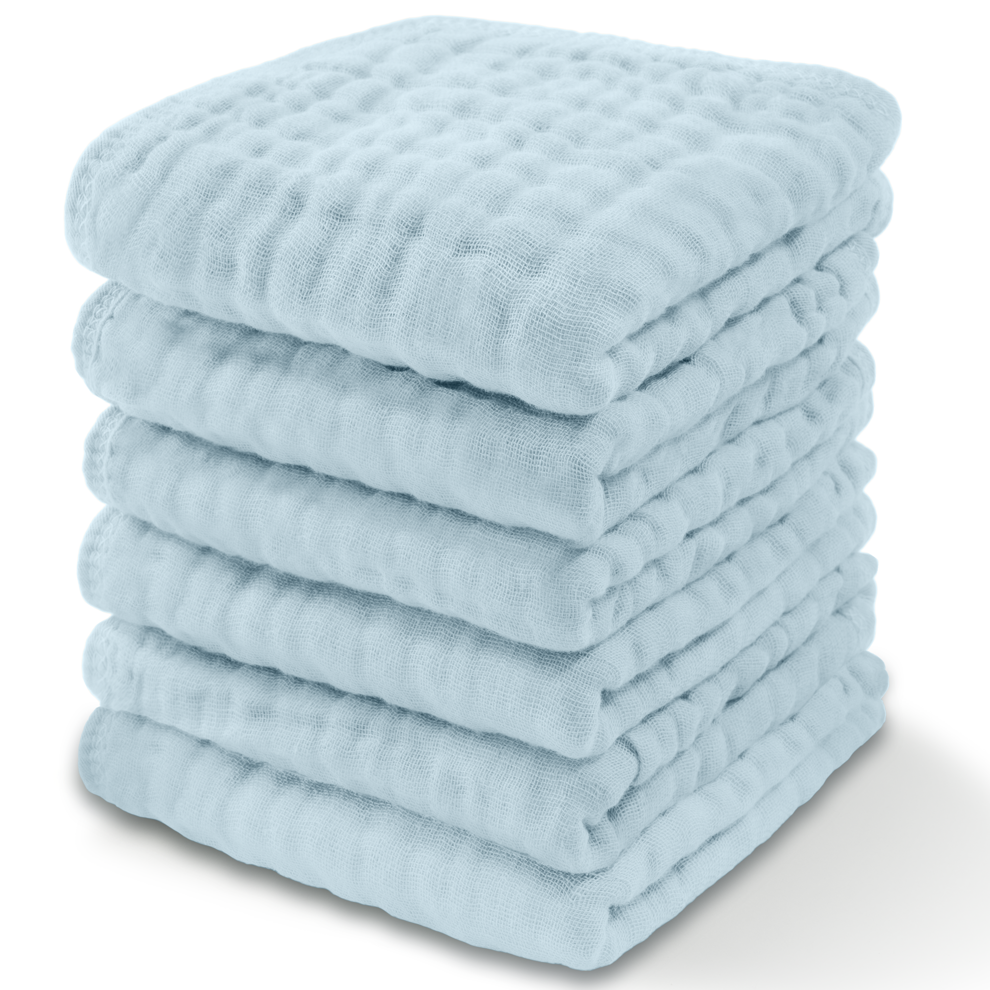 Muslin Washcloths by Comfy Cubs - Sky Blue