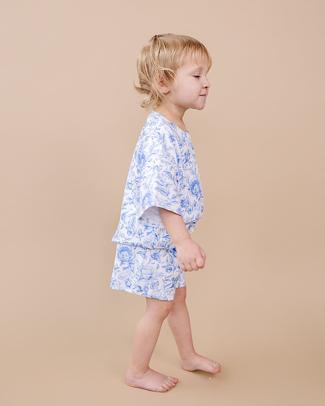 Shorts Set | Blue Flowers