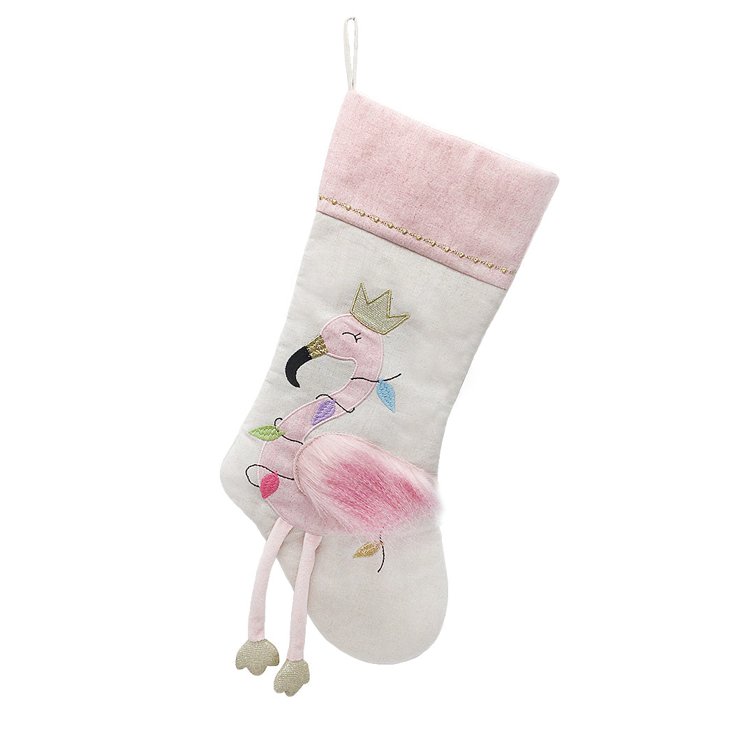 Festive Flamingo Stocking Stocking MON AMI   