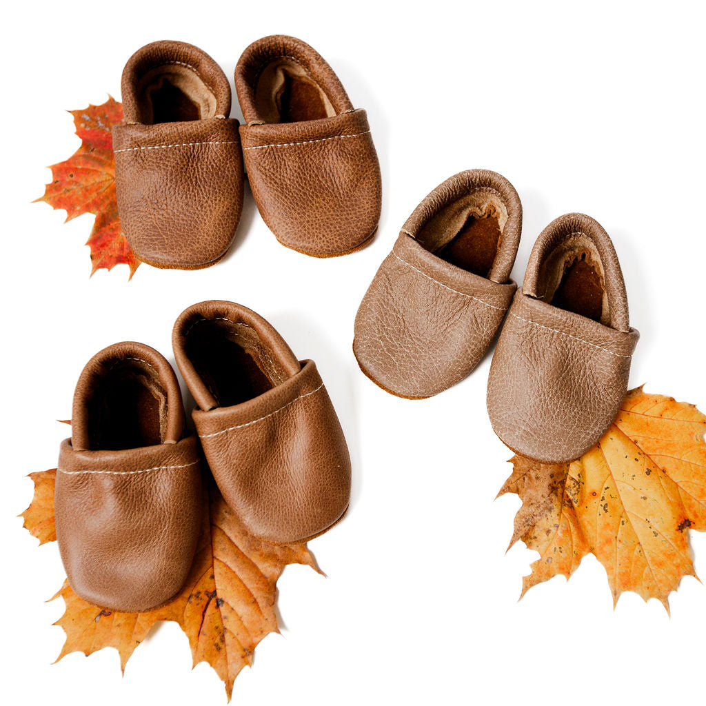 Sepia,  Chai Leather LOAFERS Shoes Baby and Toddler Baby Shoes Starry Knight Design   