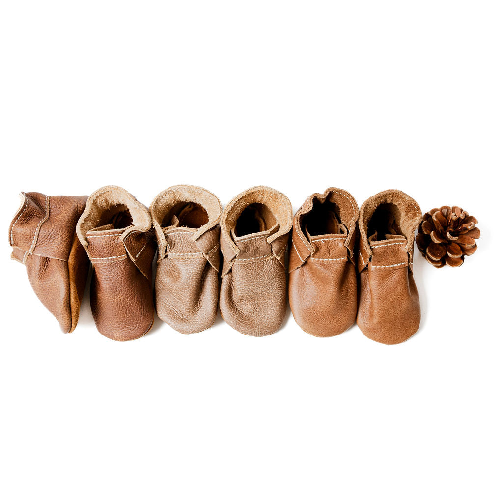 Sepia, Chai, Caramel SCOUT BOOTIES Baby and Toddler Baby Shoes Starry Knight Design   