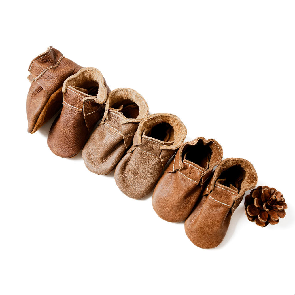 Sepia, Chai, Caramel SCOUT BOOTIES Baby and Toddler Baby Shoes Starry Knight Design   