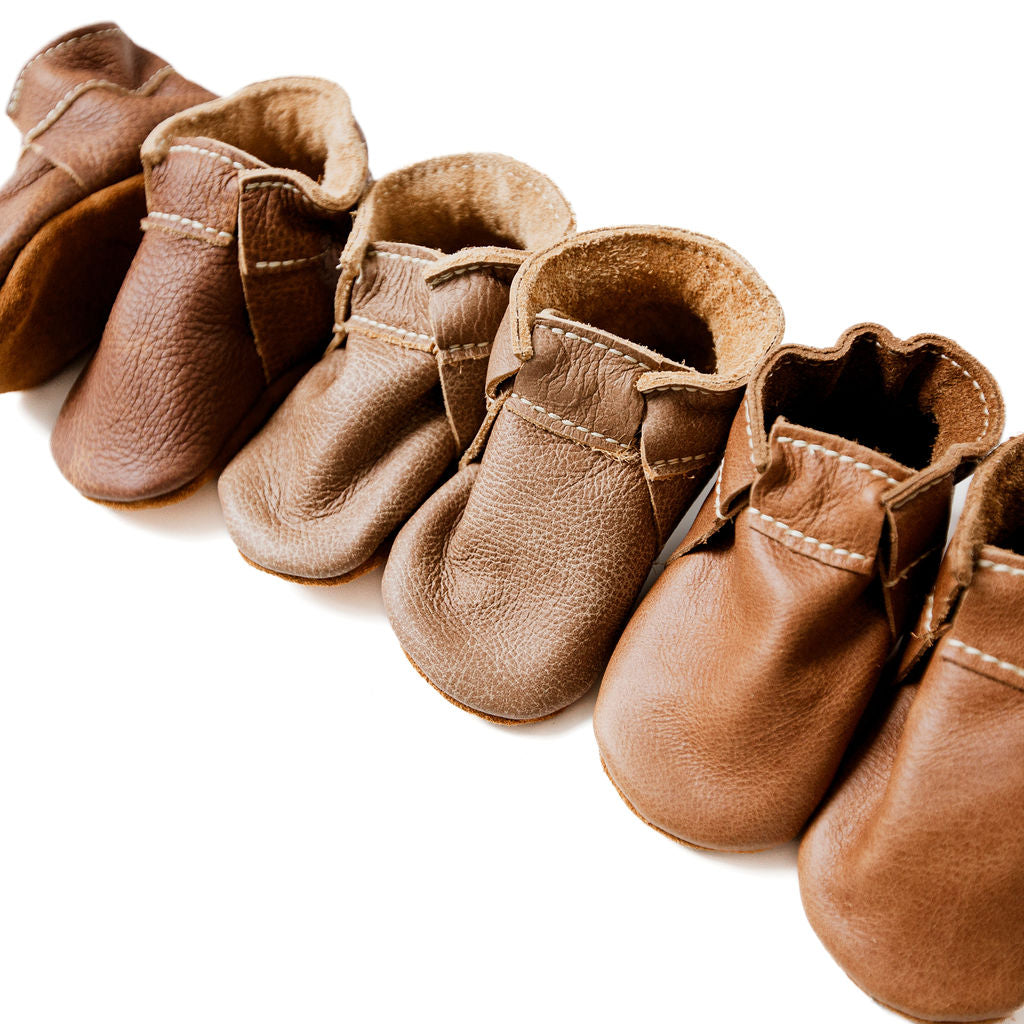 Sepia, Chai, Caramel SCOUT BOOTIES Baby and Toddler Baby Shoes Starry Knight Design   