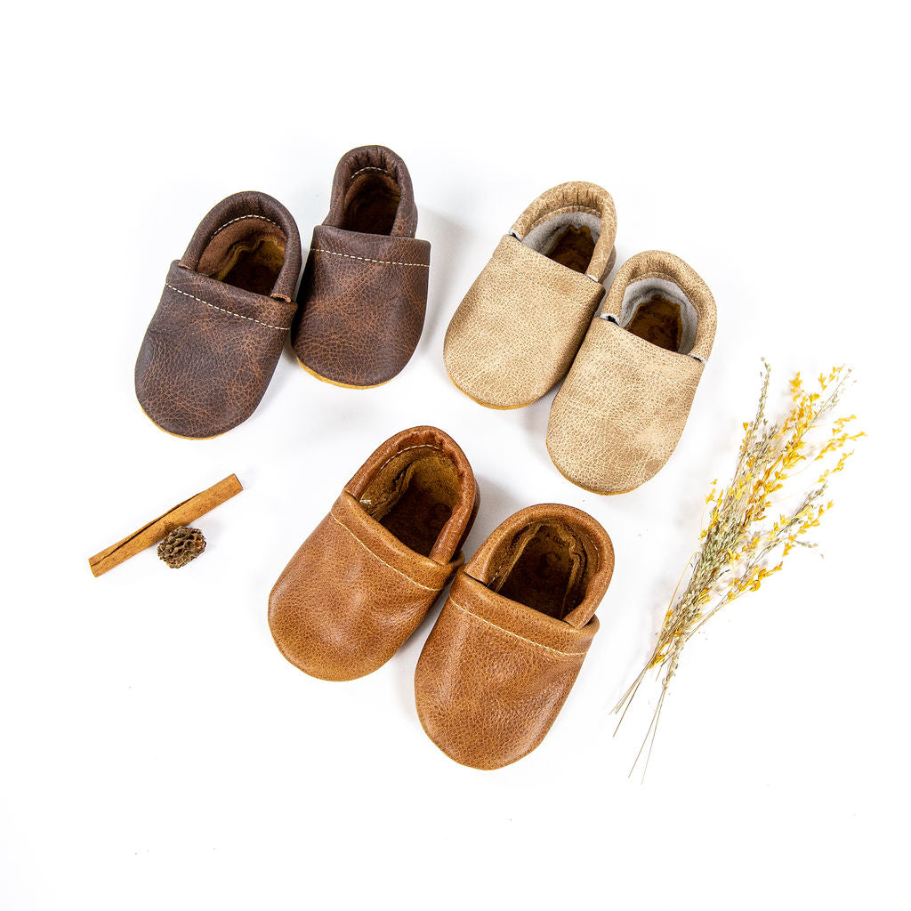 Latte, Sable Leather LOAFERS Shoes Baby and Toddler Baby Shoes Starry Knight Design   