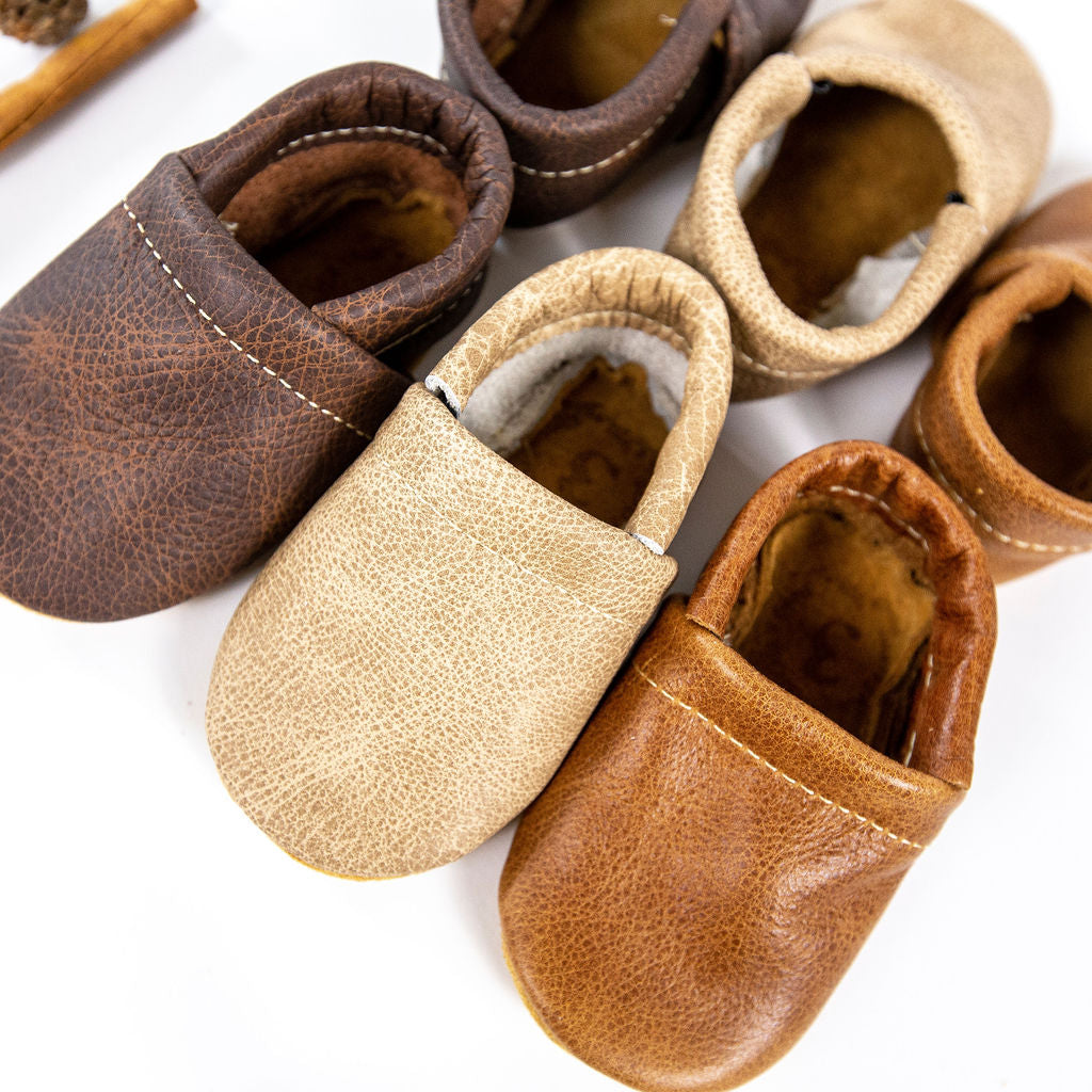 Latte, Sable Leather LOAFERS Shoes Baby and Toddler Baby Shoes Starry Knight Design   