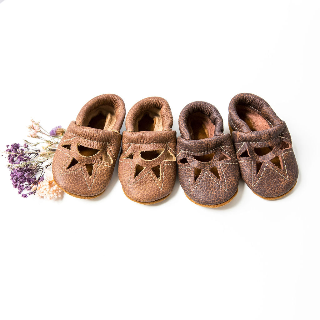 Sepia & Sable SUNRISE Shoes Baby and Toddler Baby Shoes Starry Knight Design   