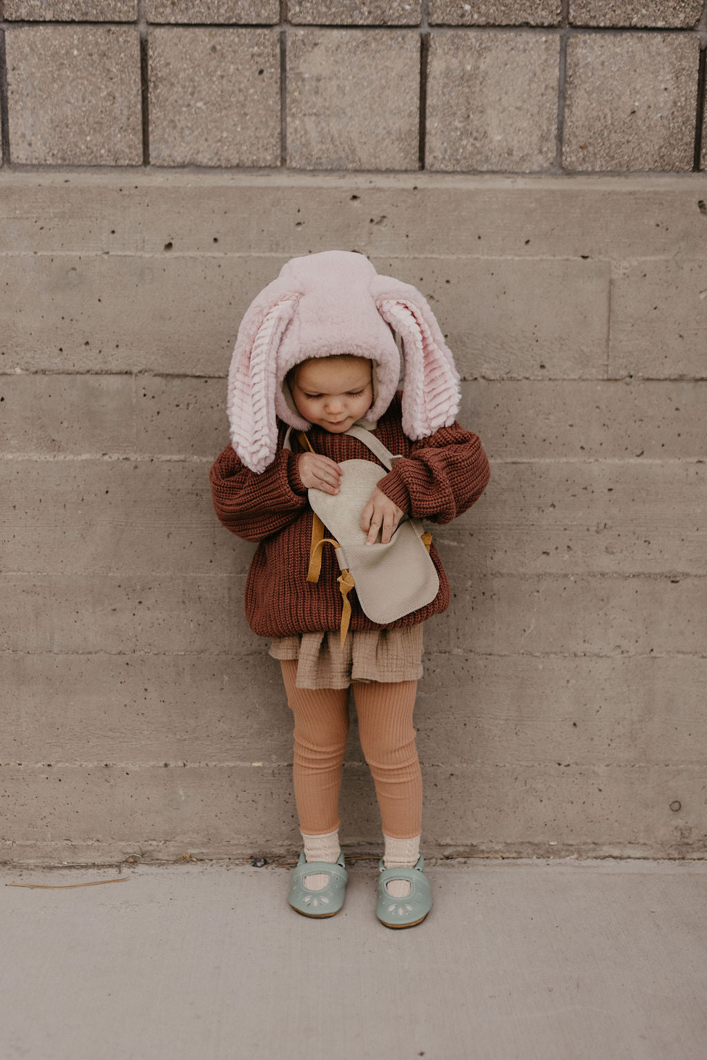Rainbow on Beige Leather PURSE Toddler & Kids