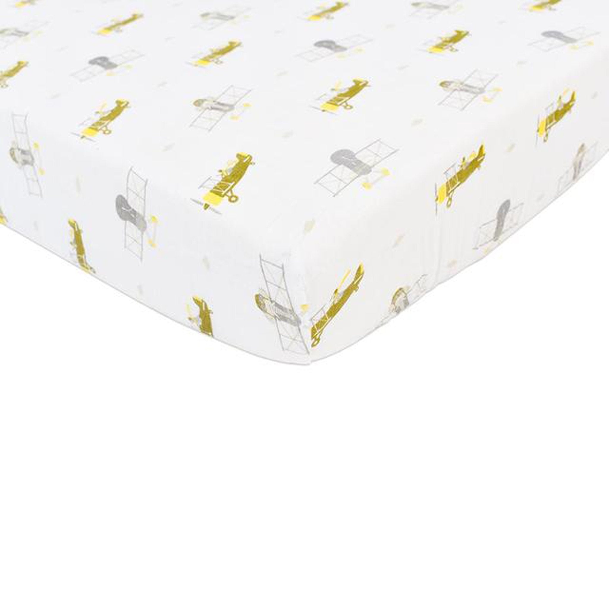 Airplane Cotton Muslin Crib Sheet