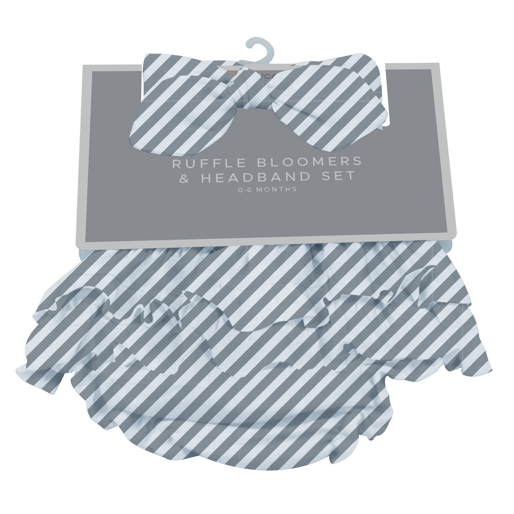 Finley Stripe Bamboo Bloomer Headband Set