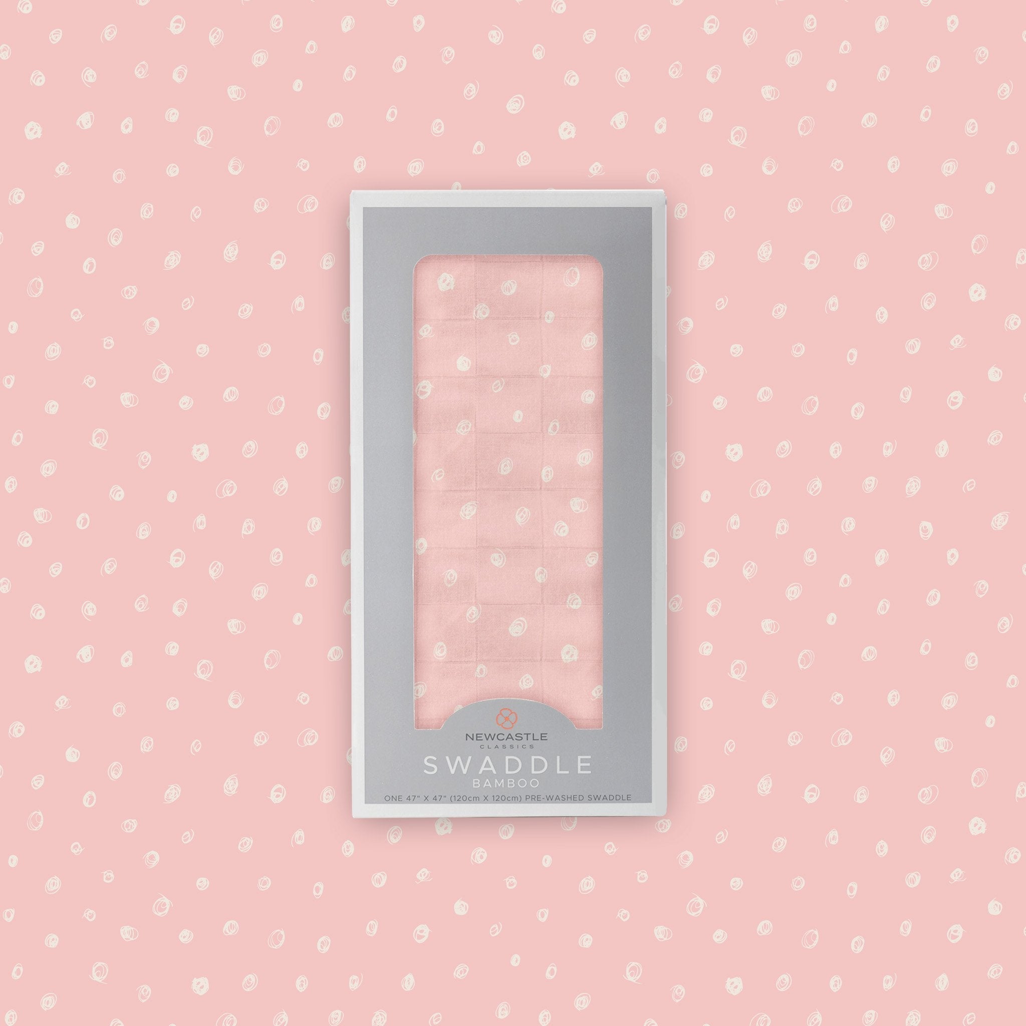 Pink Pearl Polka Dot Bamboo Swaddle