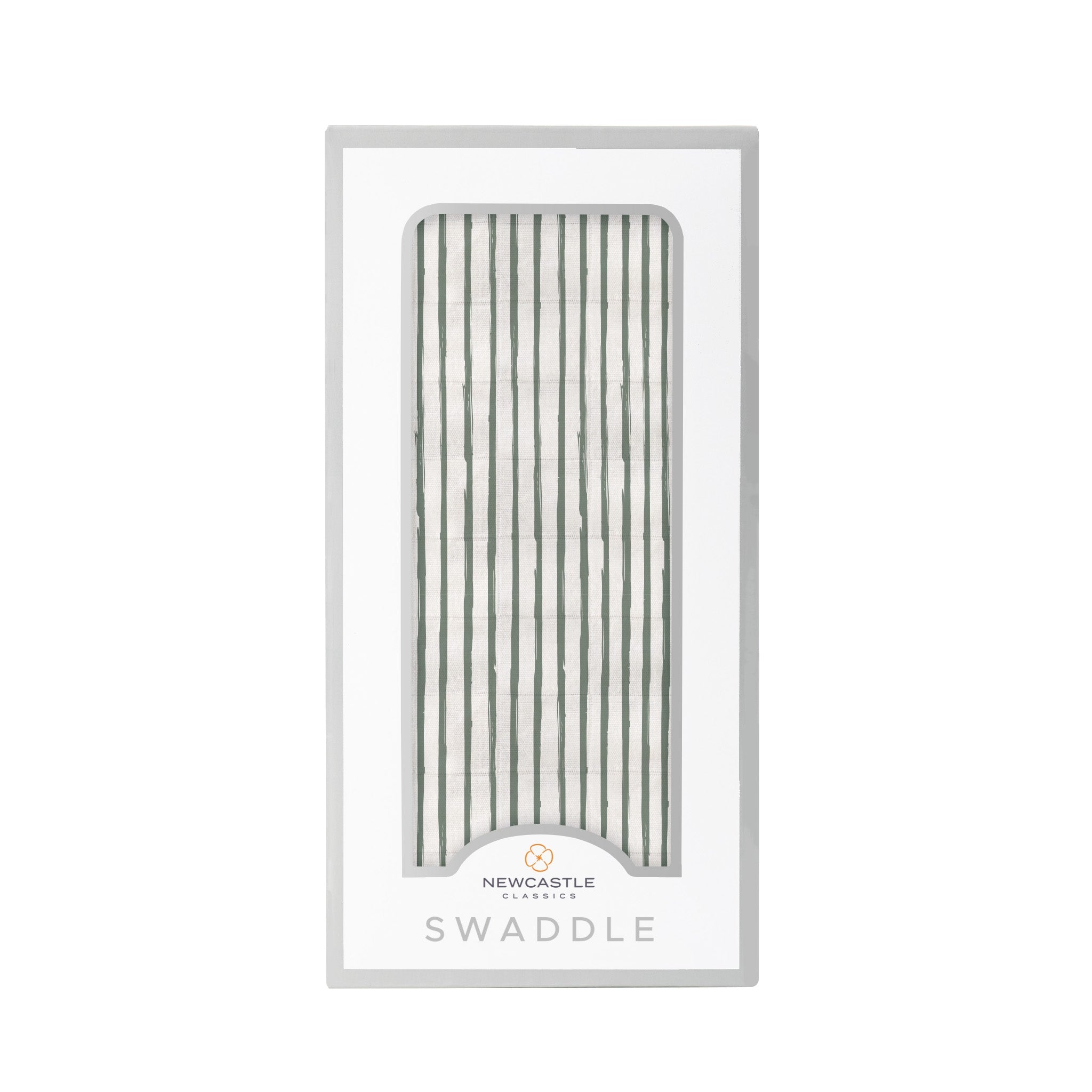 Sage Green Stripe Bamboo Swaddle