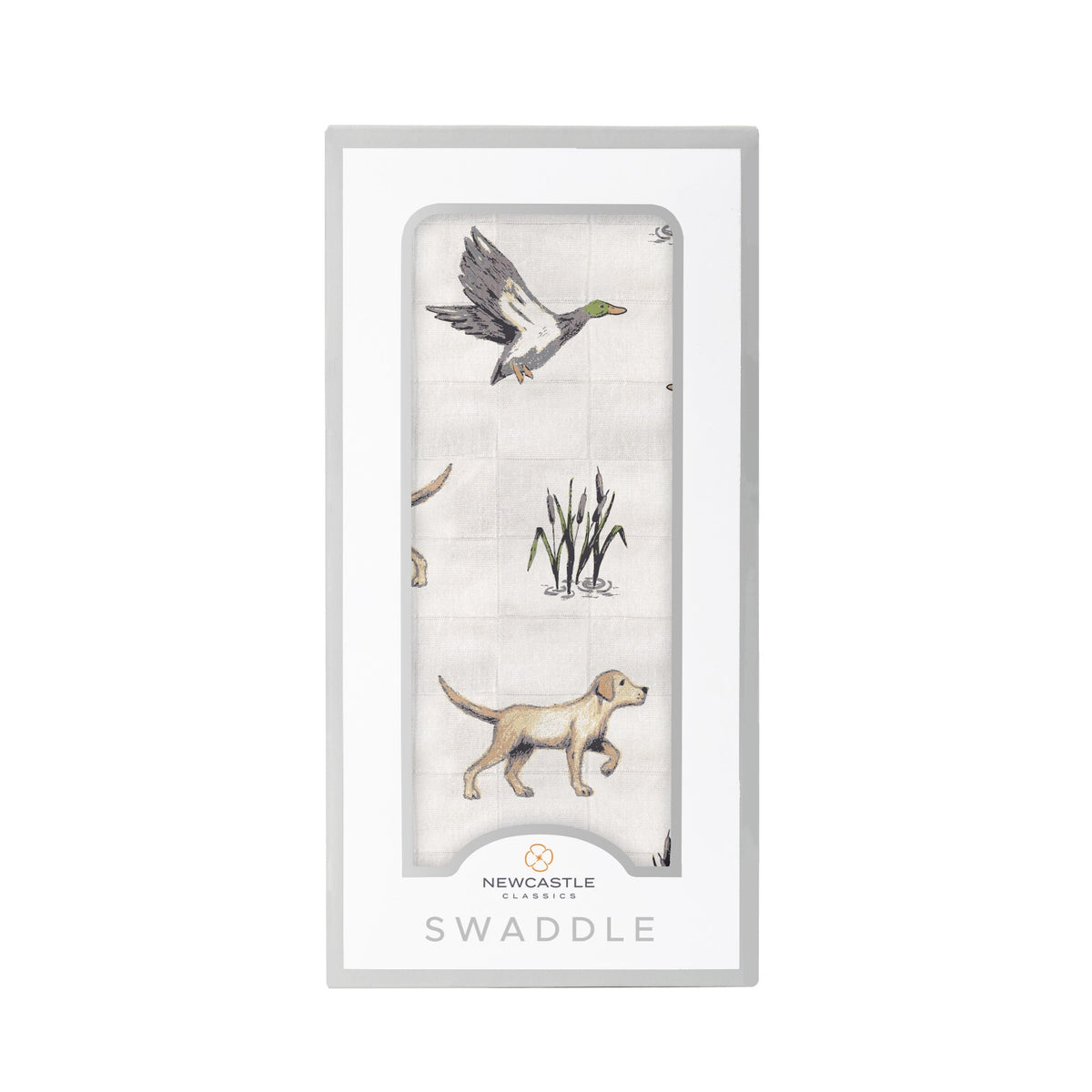 Lab and Ducks Bamboo Swaddle
