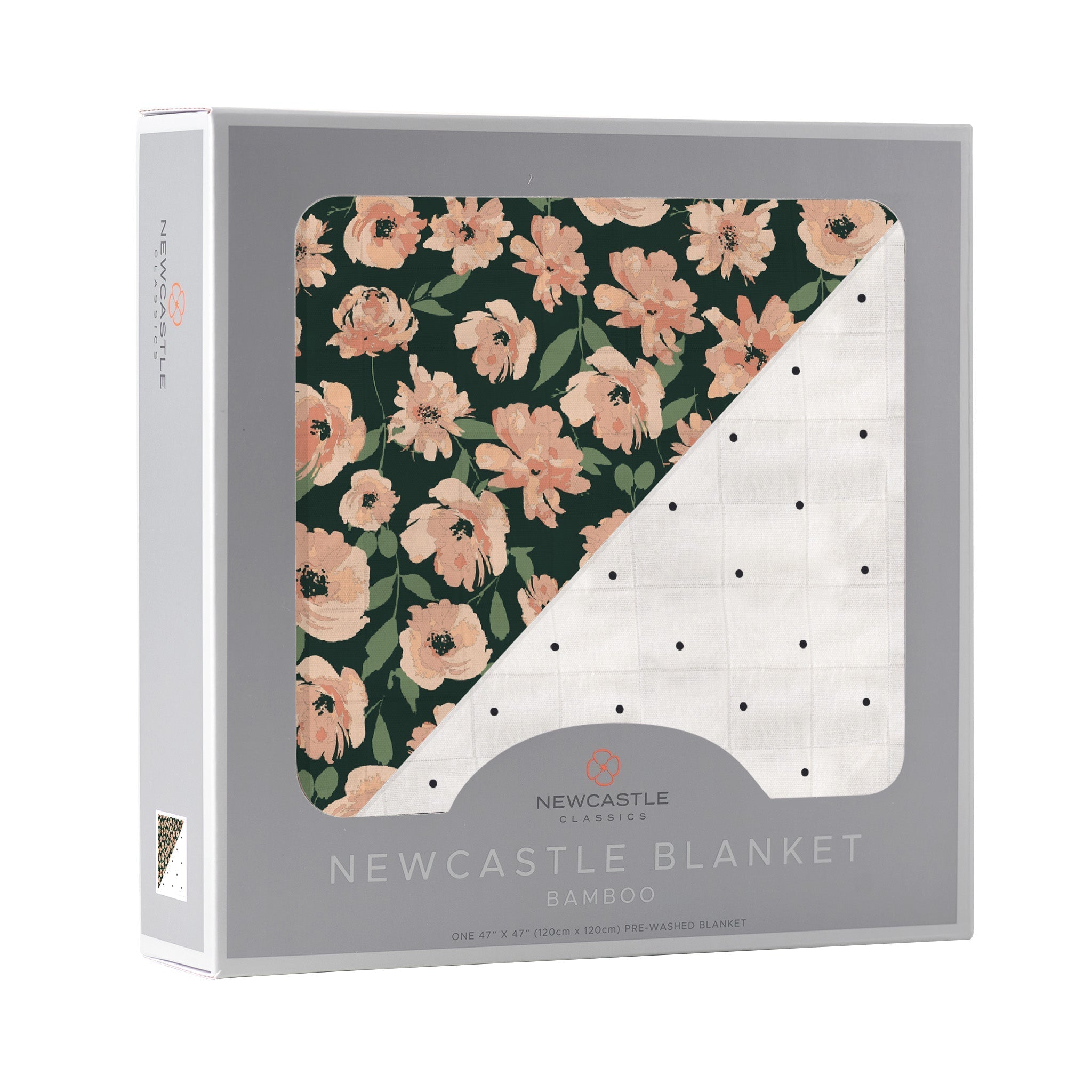 Canyon Sunset Flowers and White Polka Dot Newcastle Blanket