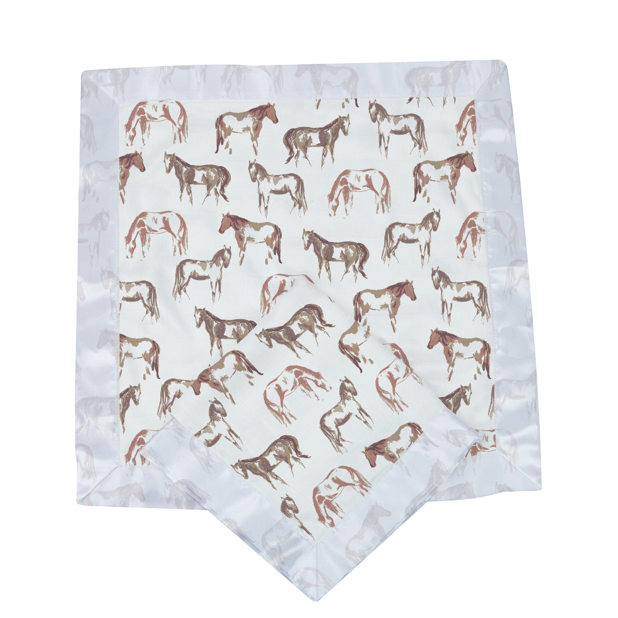 Wild Horse Bamboo Muslin Security Baby Blankie